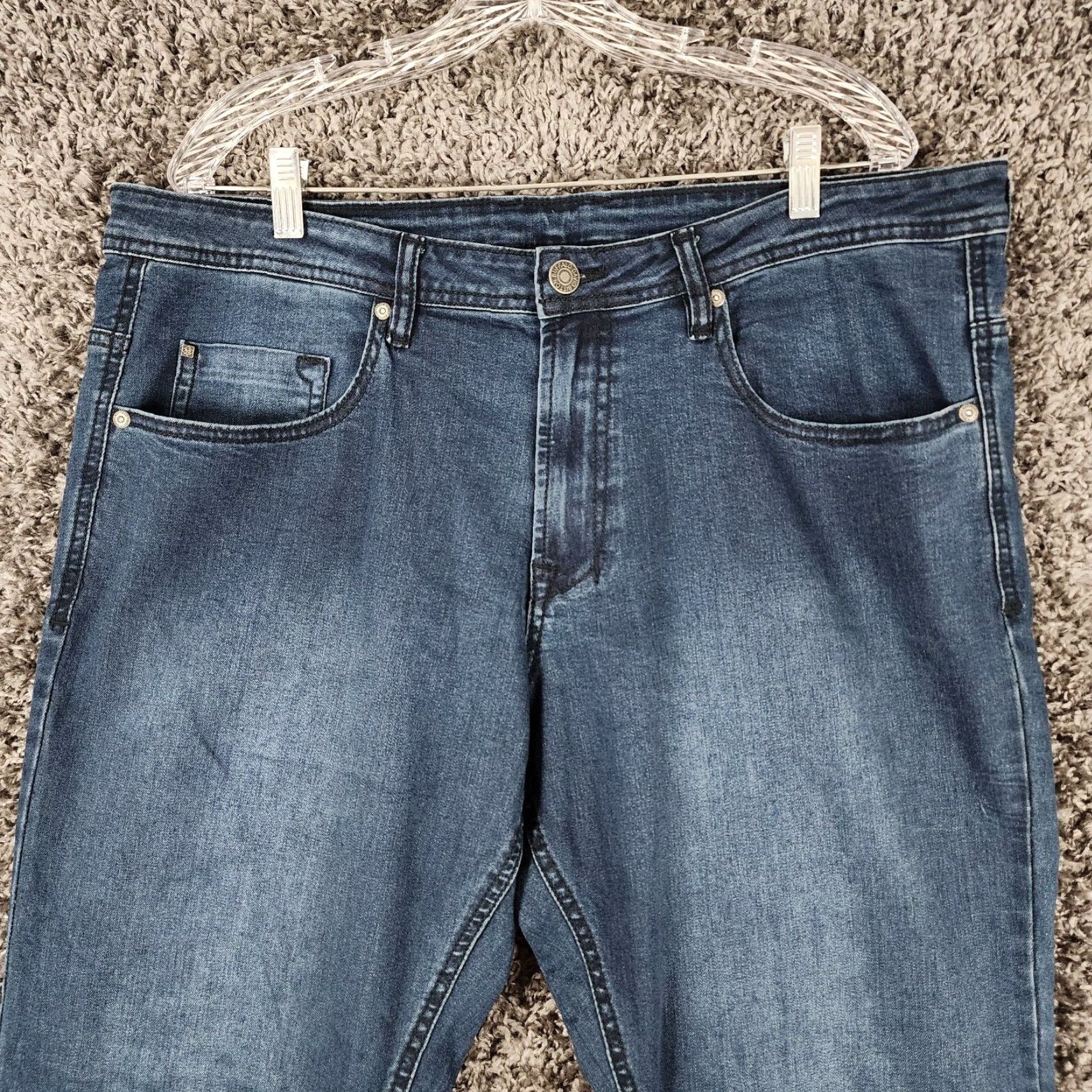 Buffalo David Bitton Buffalo David Bitton Slim Straight Leg Dark Wash Blue Jeans Mens 38x30 Size US 38 / EU 54 - 2 Thumbnail