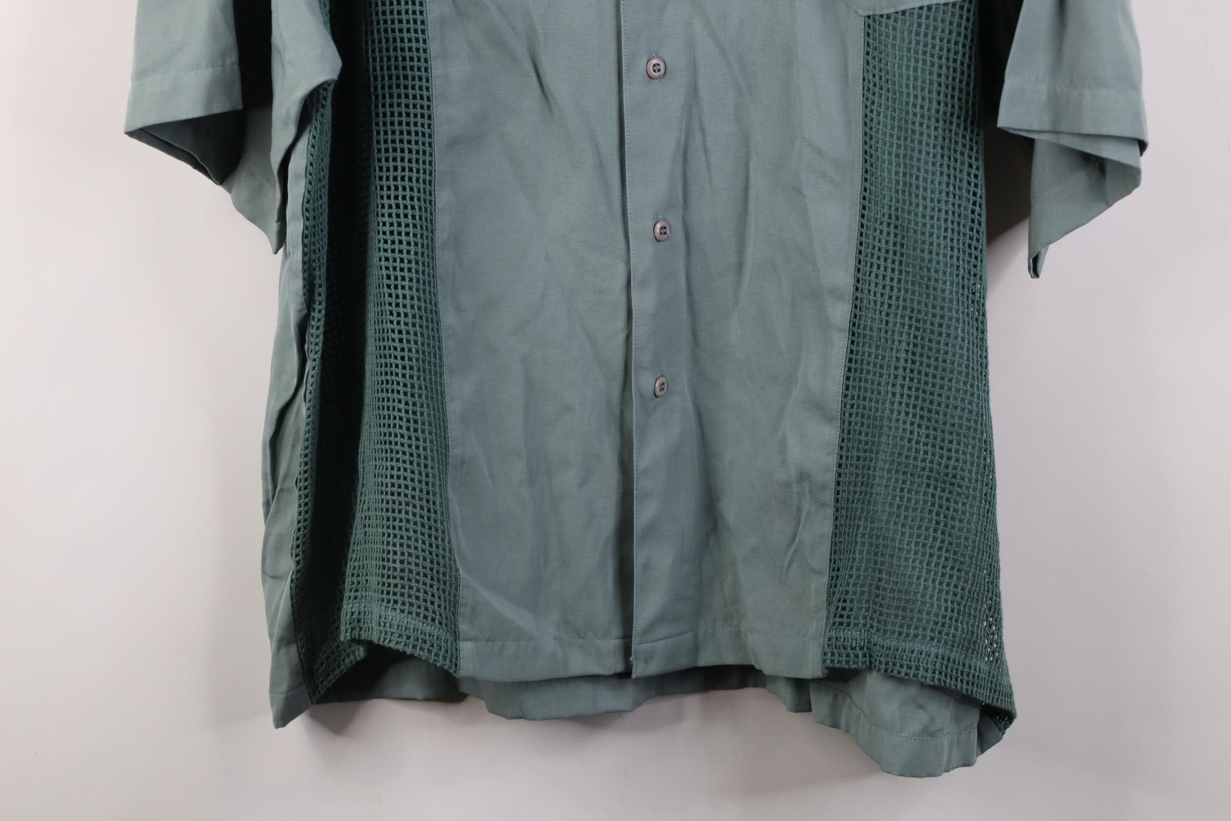 Vintage Deadstock Vintage 90s Streetwear Gabardine Fit Button Shirt Size US L / EU 52-54 / 3 - 3 Thumbnail