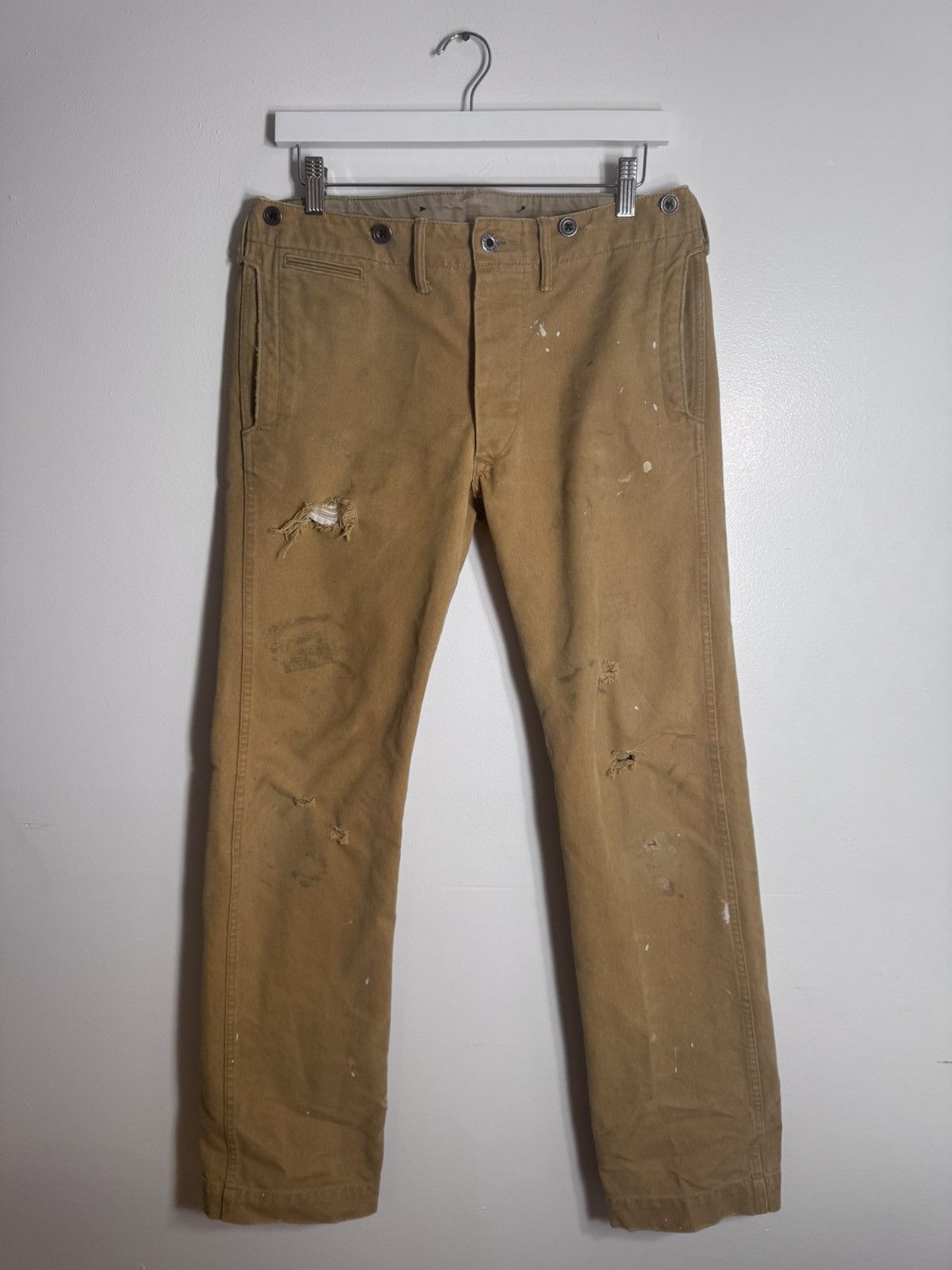 Polo Ralph Lauren × RRL Ralph Lauren RRL distressed canvas pant Size US 30 / EU 46 - 1 Thumbnail