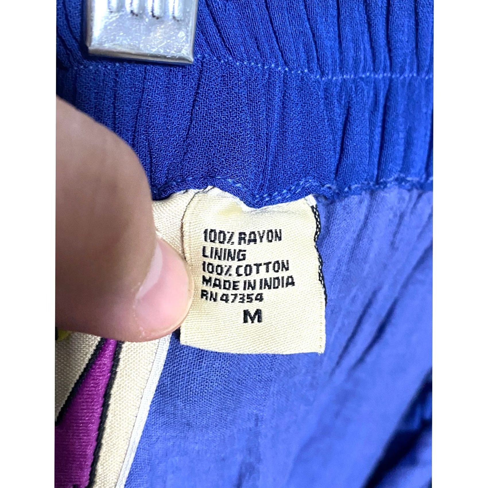 Vintage Original Anthony Skirt M Boho Hippie Festival Elastic Waist Y2K Art To Wear Blue Skirt M Women Midi Elastic Waist Blue Boho Hippie Y2K Art To Wear Size 32" / US 10 / IT 46 - 6 Thumbnail