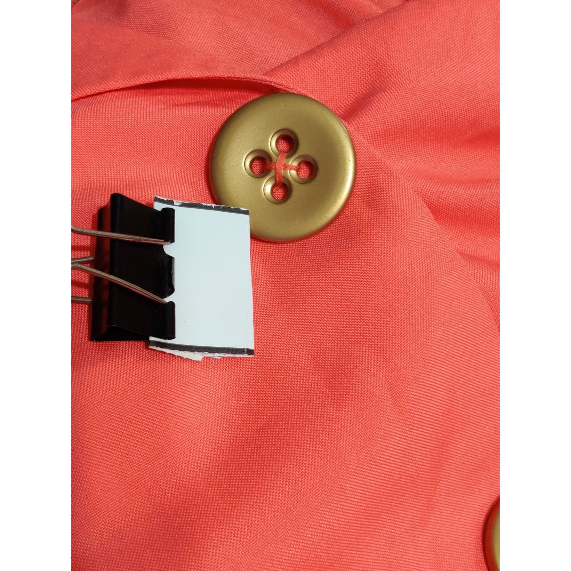 & Other Stories Allison Woods 22W Coral Button Front Plus Size Power Blazer Size 3XL / US 20-22 - 5 Thumbnail