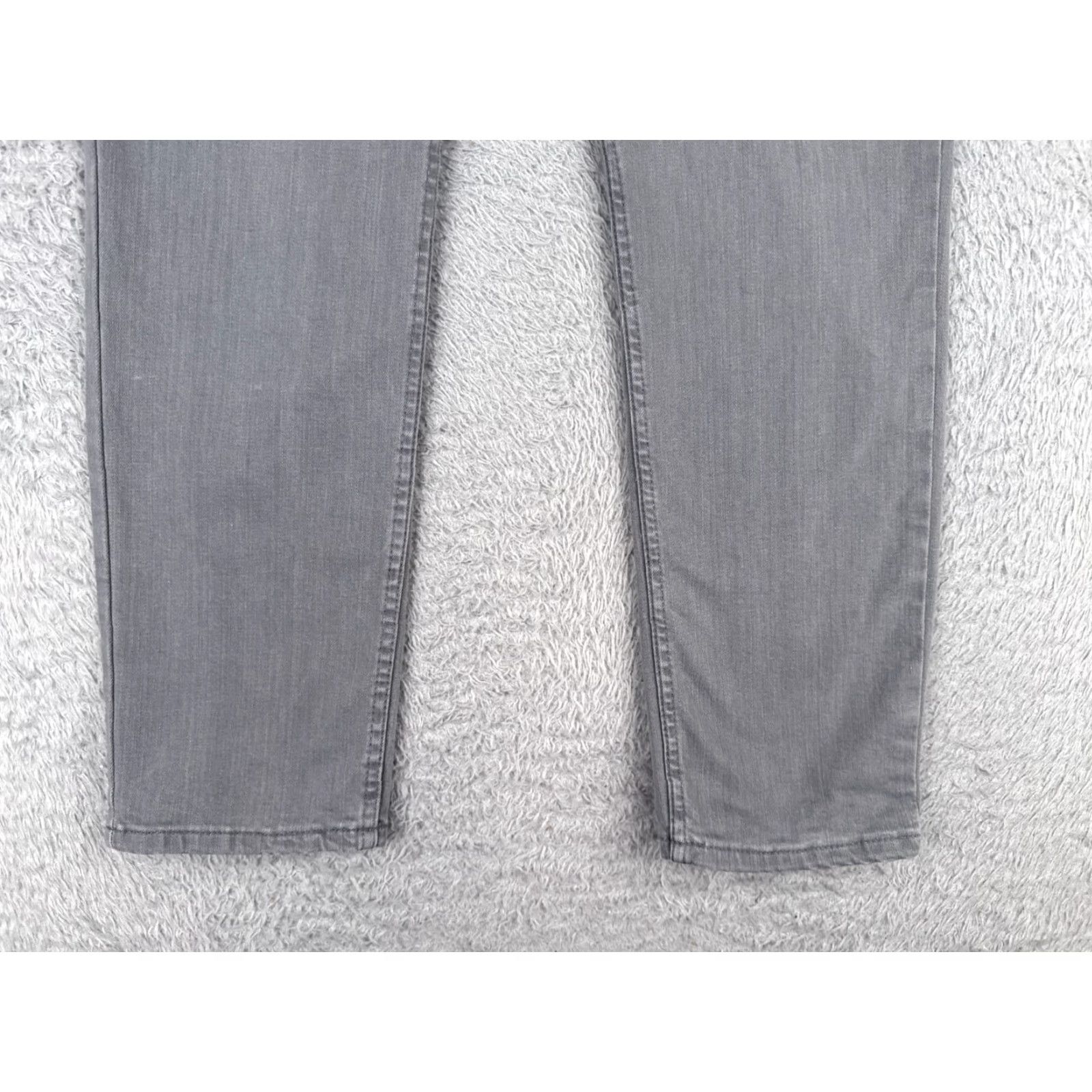 Lee Lee Jeans Womens Jeans Gray Denim Straight Leg Mid Rise Cotton Blend Zip Fly 28x27 Regular 28 Gray Denim 5-Pocket Design Mens? Size 28" / US 6 / IT 42 - 2 Thumbnail