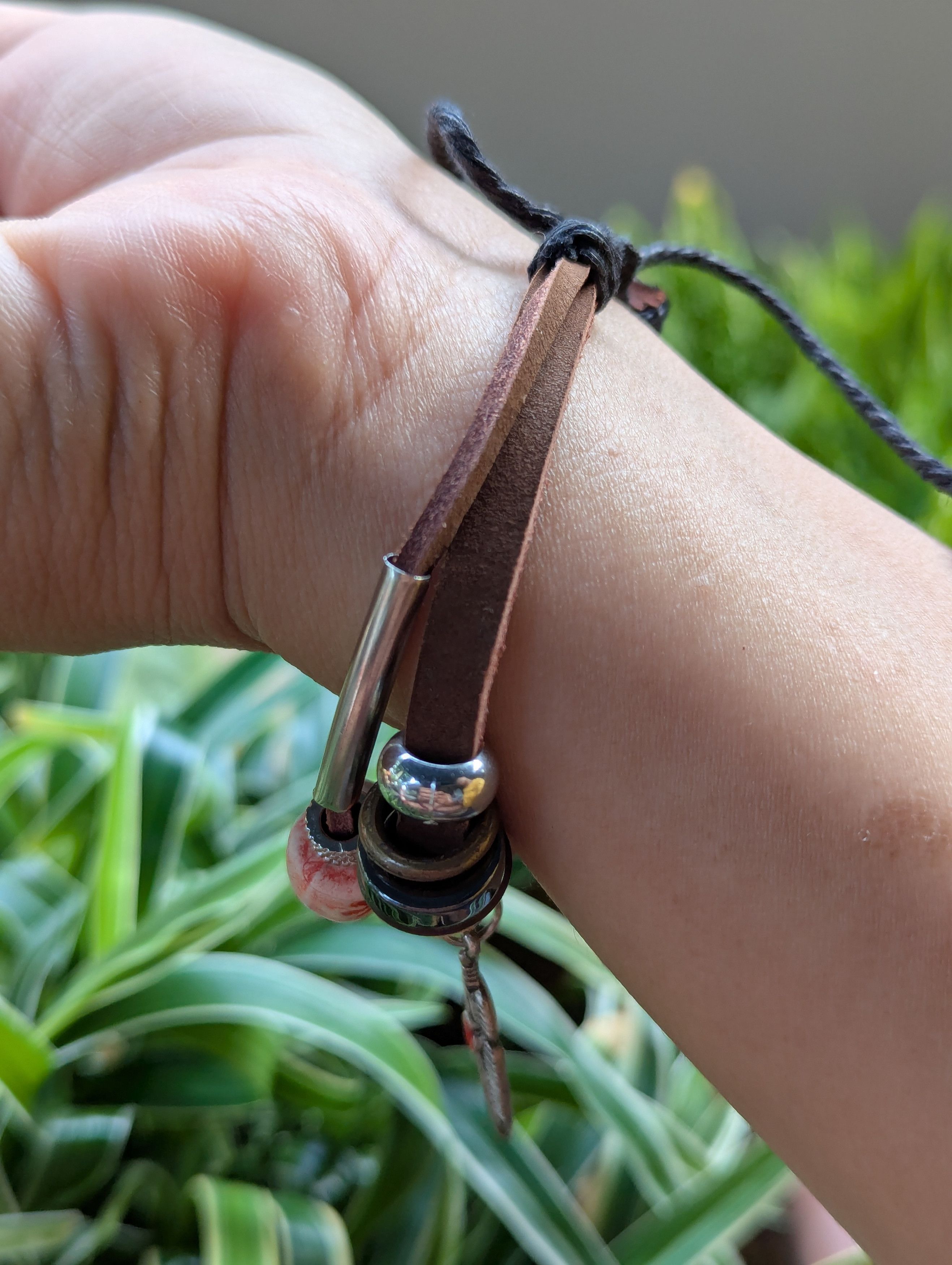 TRIBAL SURFER HANDMADE LEATHER HEMP BRACELET