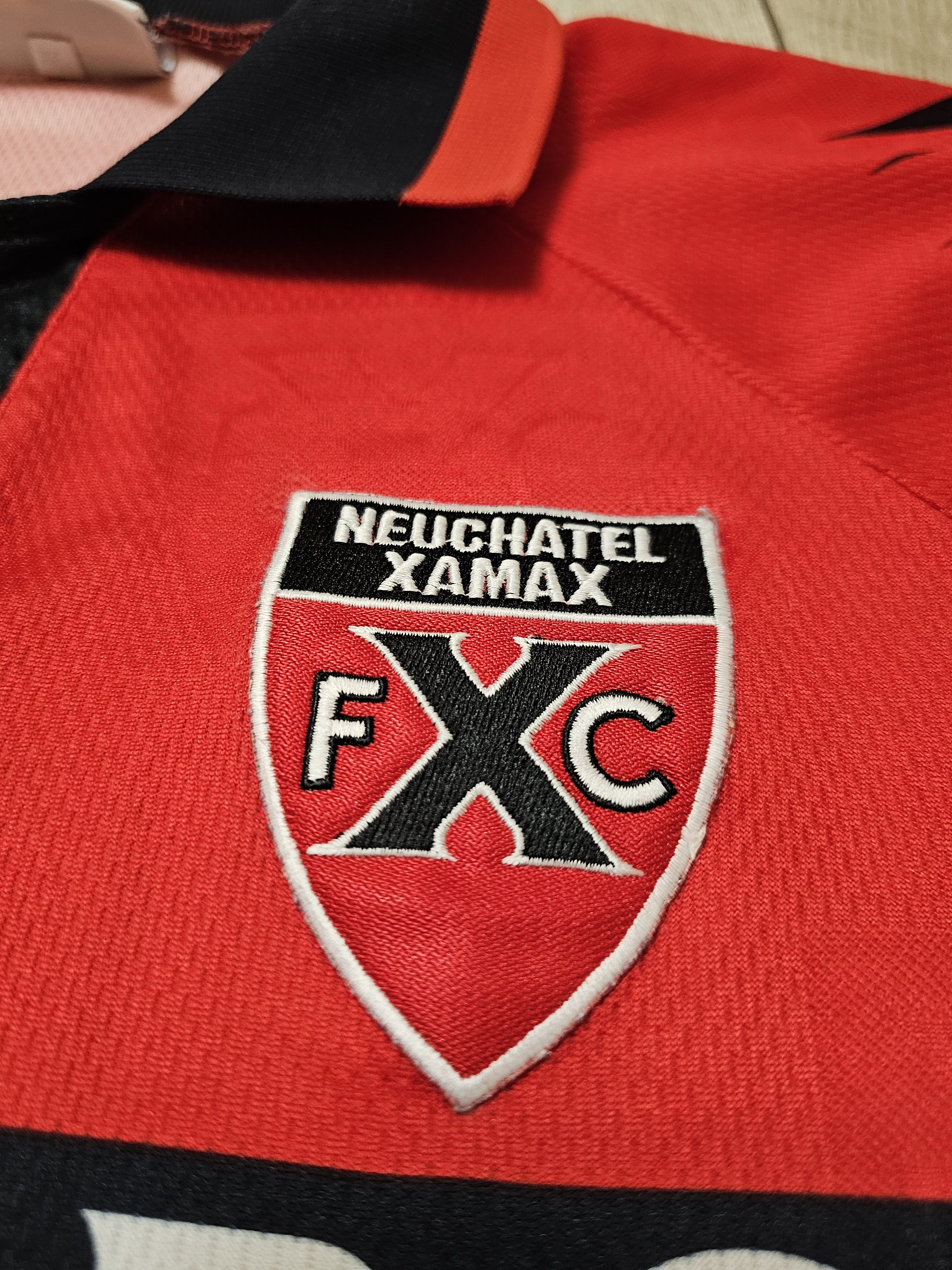 Reebok × Vintage NEUCHATEL XAMAX 1995 1996 MATCH WORN FOOTBALL SOCCER JERSEY Size US XL / EU 56 / 4 - 4 Thumbnail