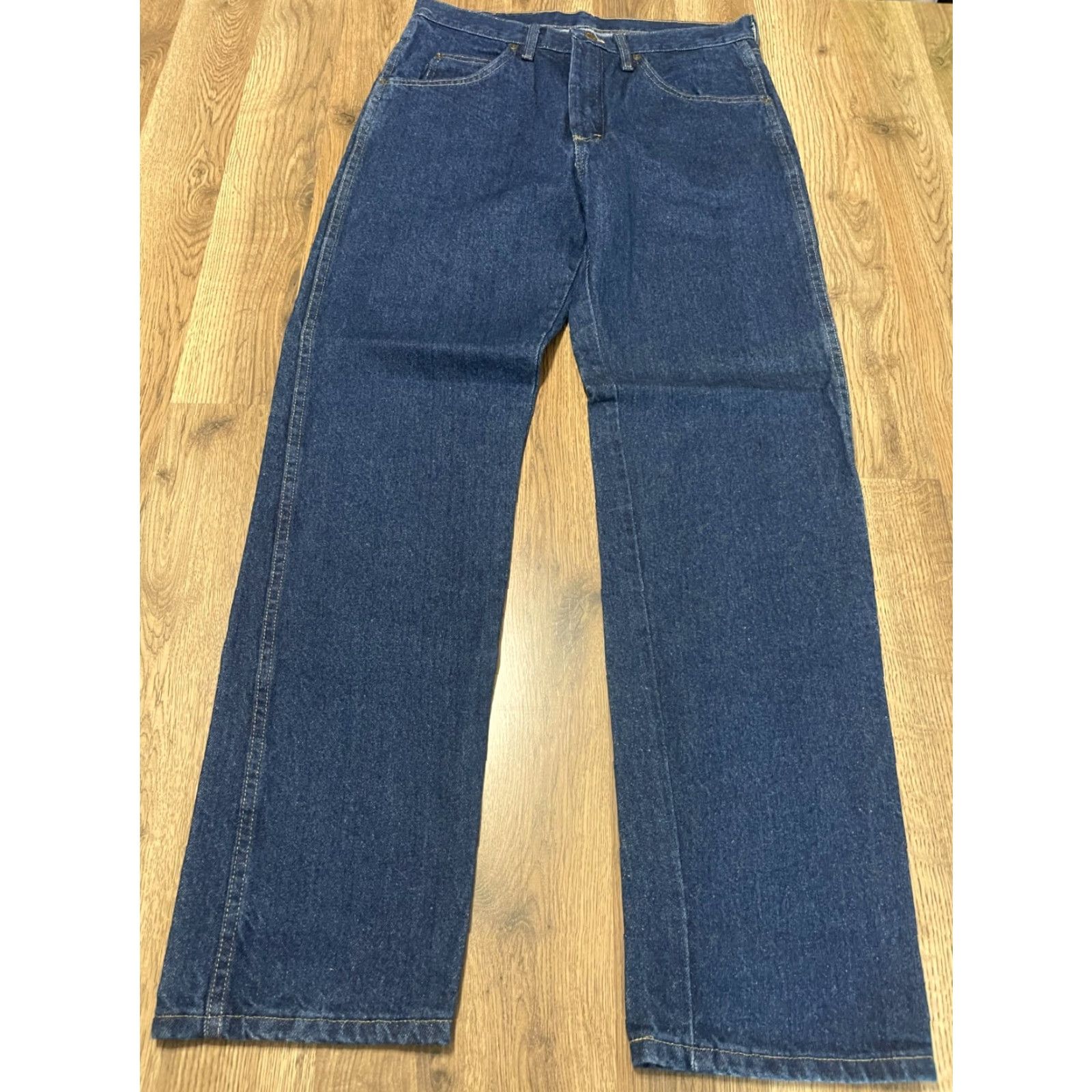 Wrangler Wrangler Jeans Men's 33x32 Blue Denim Straight Pockets Regular Inseam 32in Jeans Size US 33 - 2 Thumbnail