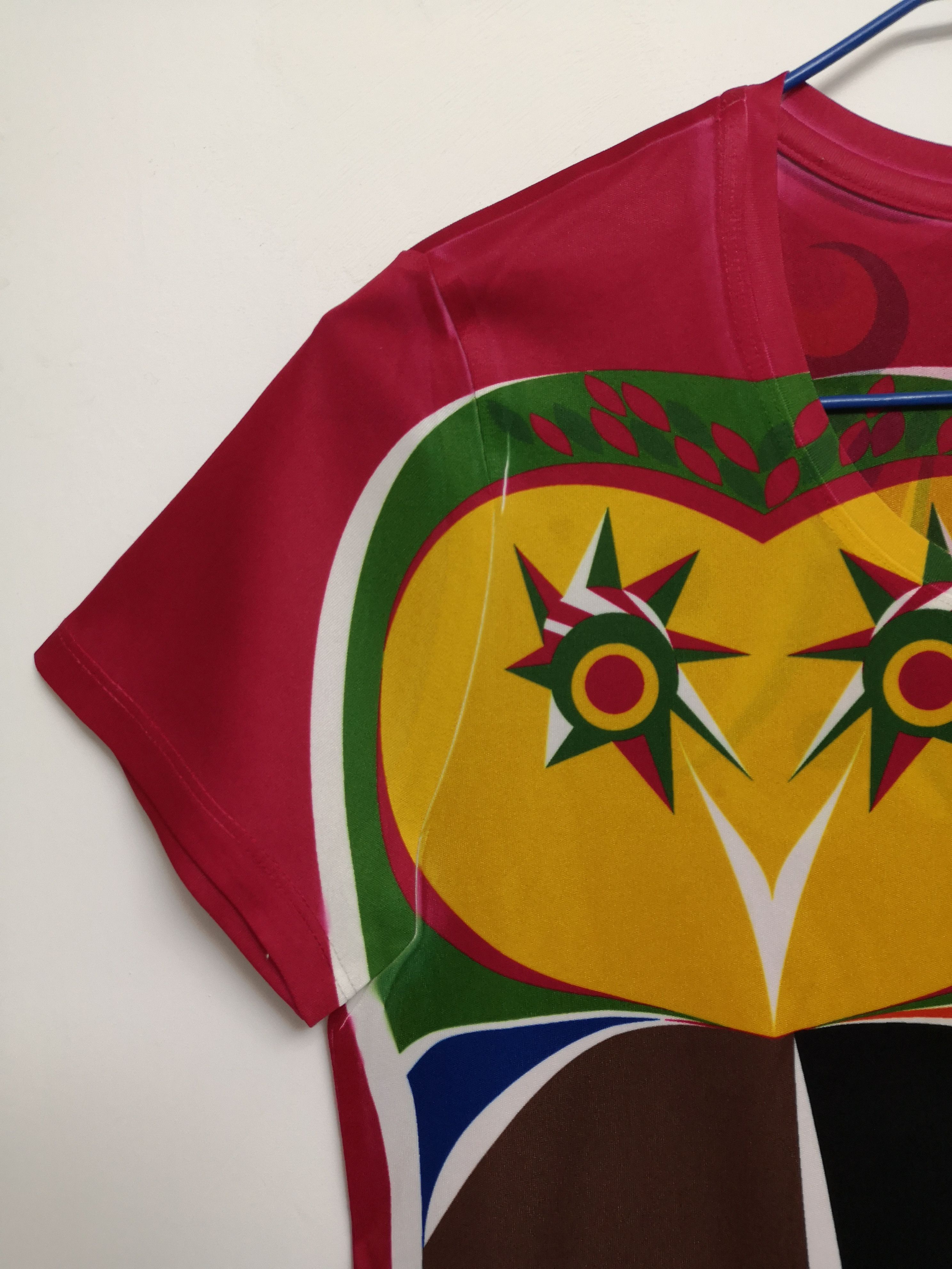 Issey Miyake Colorful Garment Printed Owl Short Sleeves T-Shirt Size S / US 4 / IT 40 - 7 Thumbnail