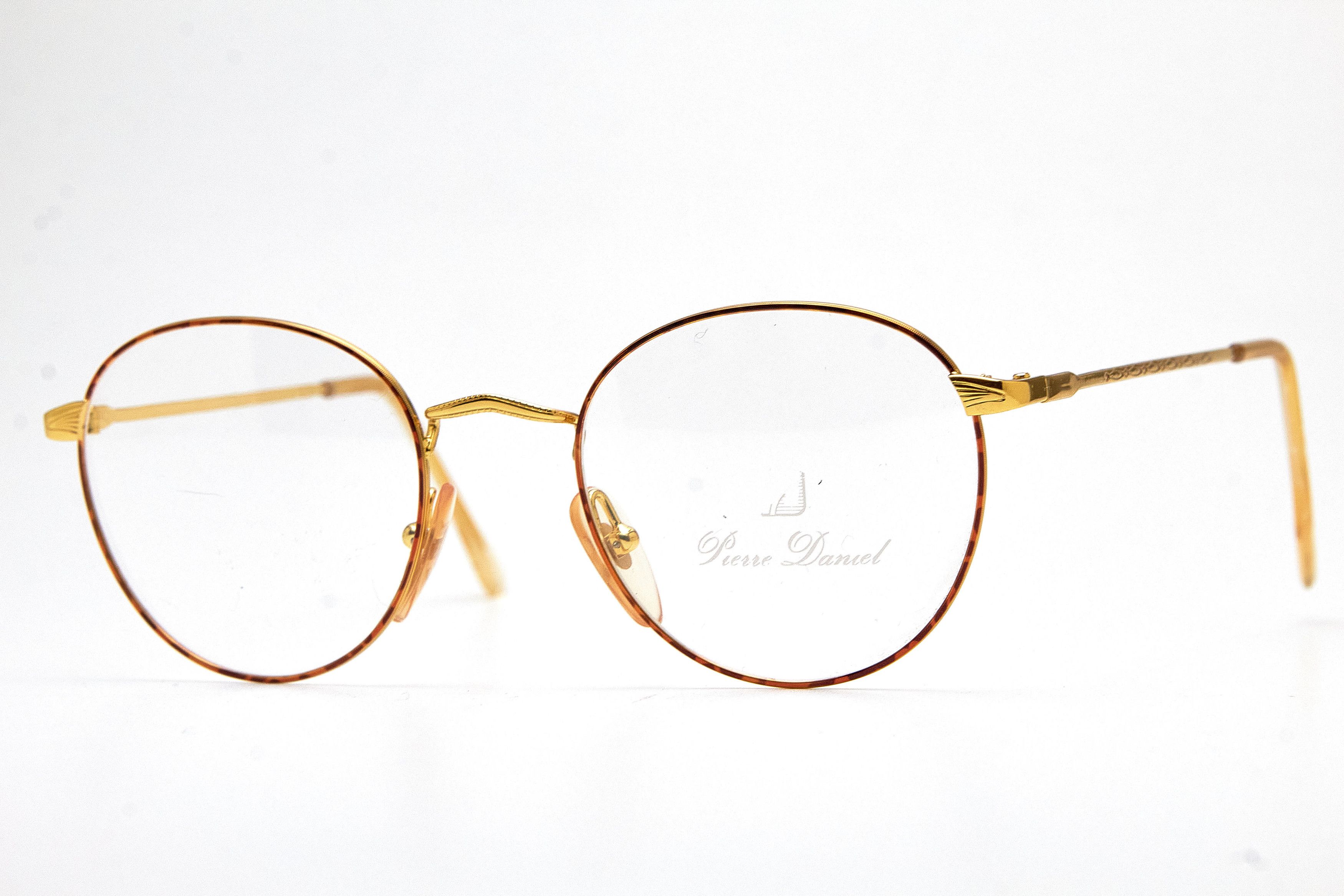 Vintage Old Money Pierre Daniel Pantos Gold Tortoise Round-Lux Specs Size ONE SIZE - 4 Thumbnail