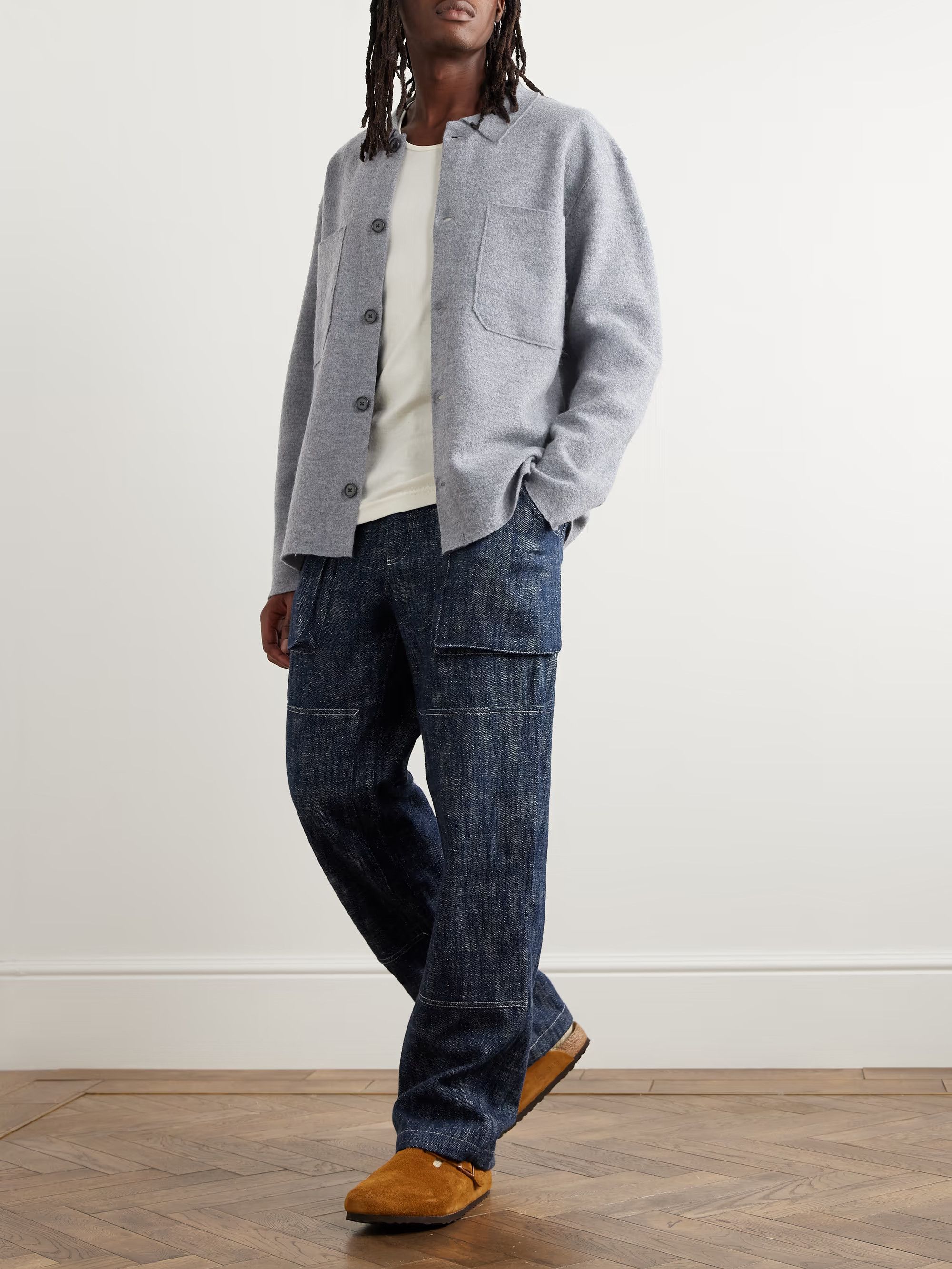 NN07 NN07 Jonas 6398 Merino Wool Overshirt Size US M / EU 48-50 / 2 - 4 Thumbnail