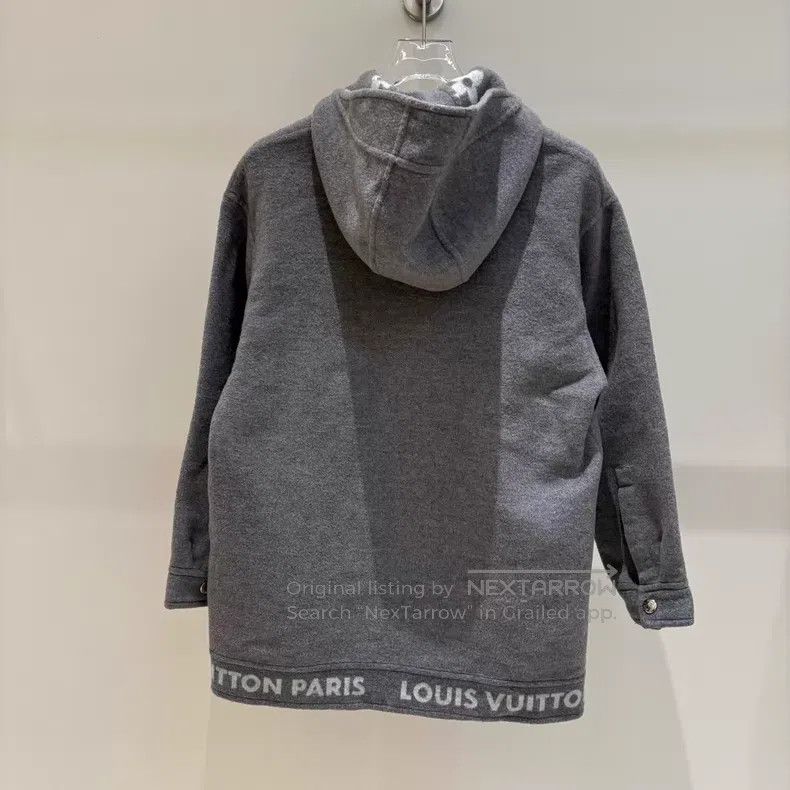 Louis Vuitton Louis Vuitton 21fw Half Zip Inside Full Logo Patchwork Hoo Size XS / US 0-2 / IT 36-38 - 2 Thumbnail