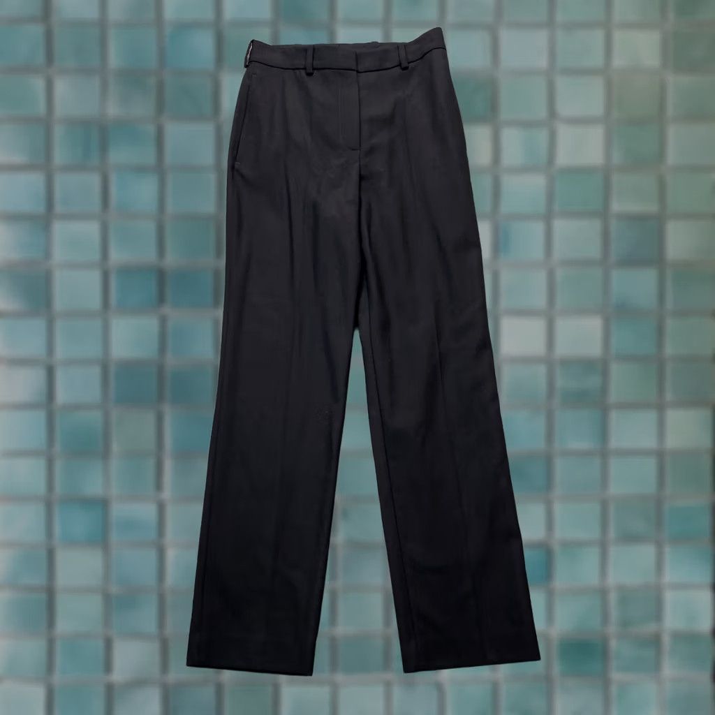 Vintage Racil Pants Womens 36 Black Wool Straight Leg Dress Pants Office Wear Formal Business Size 26" / US 2 / IT 38 - 1 Thumbnail