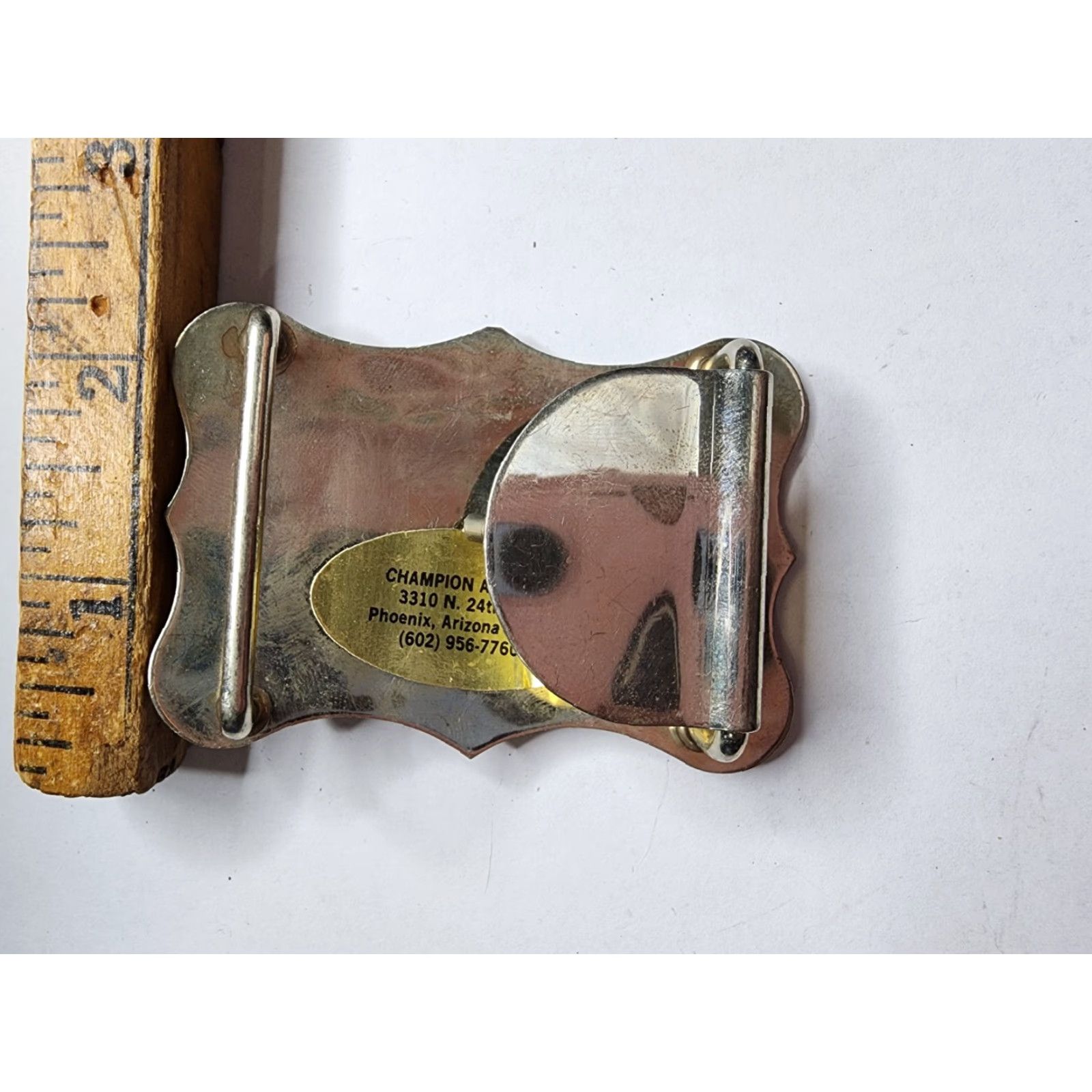 Vintage Vintage Western Belt Buckle 1983 Shooting Trophy Cowboy Silver, 80s Rockabilly, Unbranded Mens Size ONE SIZE - 3 Thumbnail