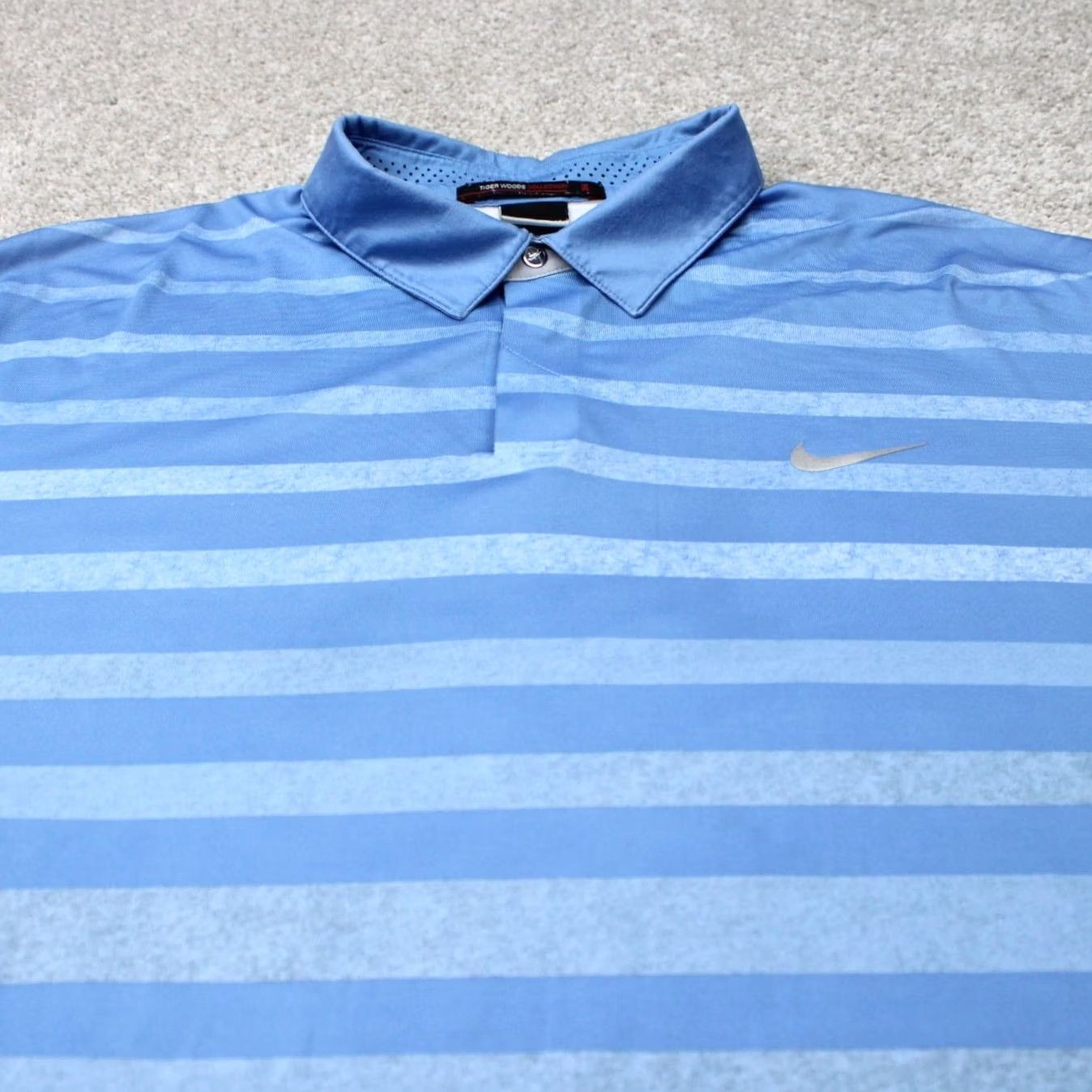 Nike Nike Tiger Woods Polo Shirt Mens XL Blue Dri-Fit Stretch Golf Short Sleeve Size US XL / EU 56 / 4 - 4 Thumbnail