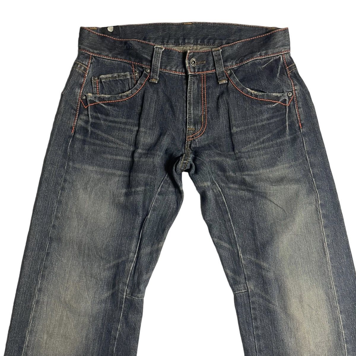 Blue Blue Japan 🇯🇵 VINTAGE BLUE WAY WASHED DENIM PANTS Size US 33 - 5 Thumbnail