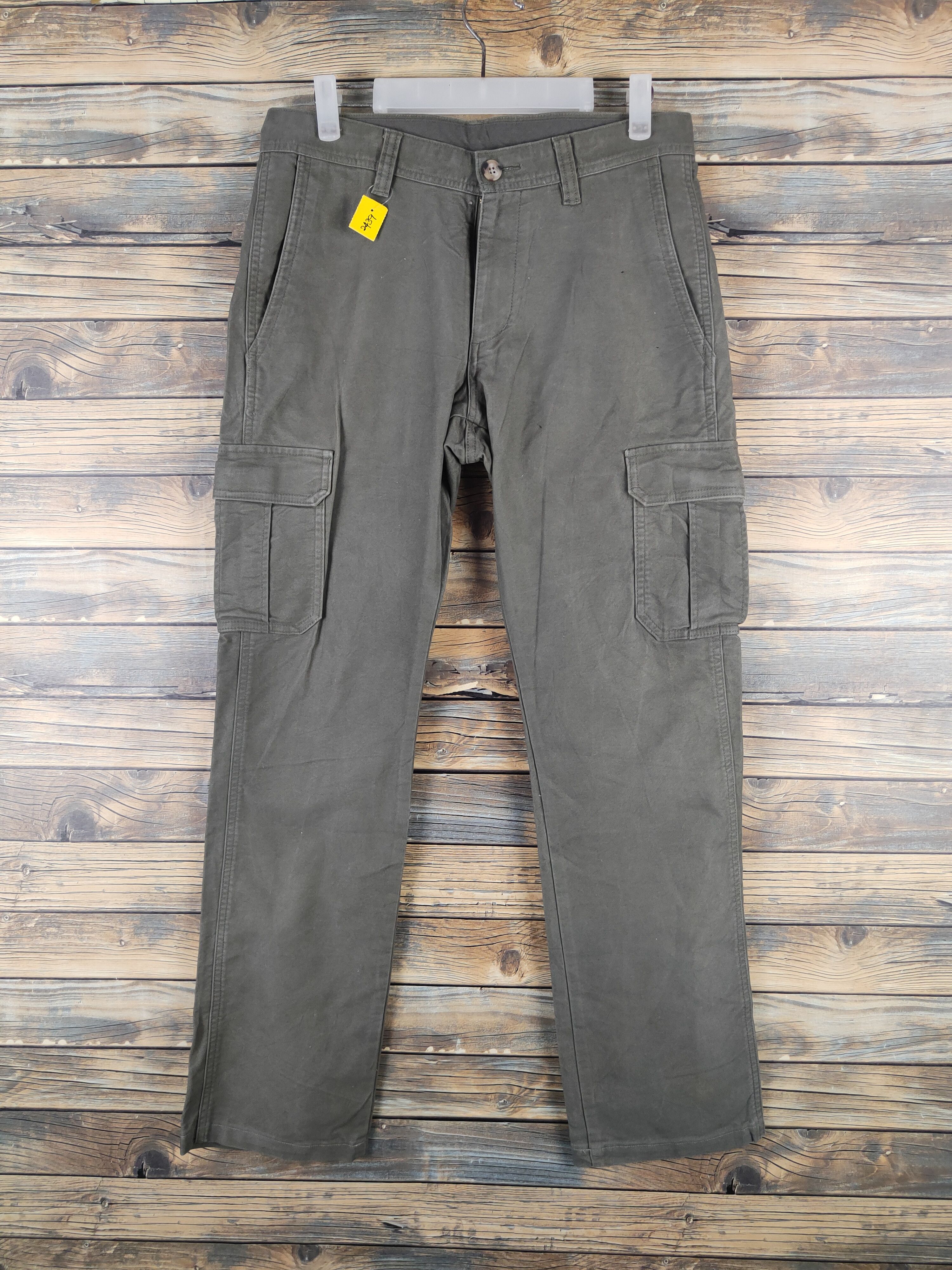 Vintage DL Petit Bonheur Inattendu Army Green Cargo Pants #2439 Size US 31 - 1 Thumbnail