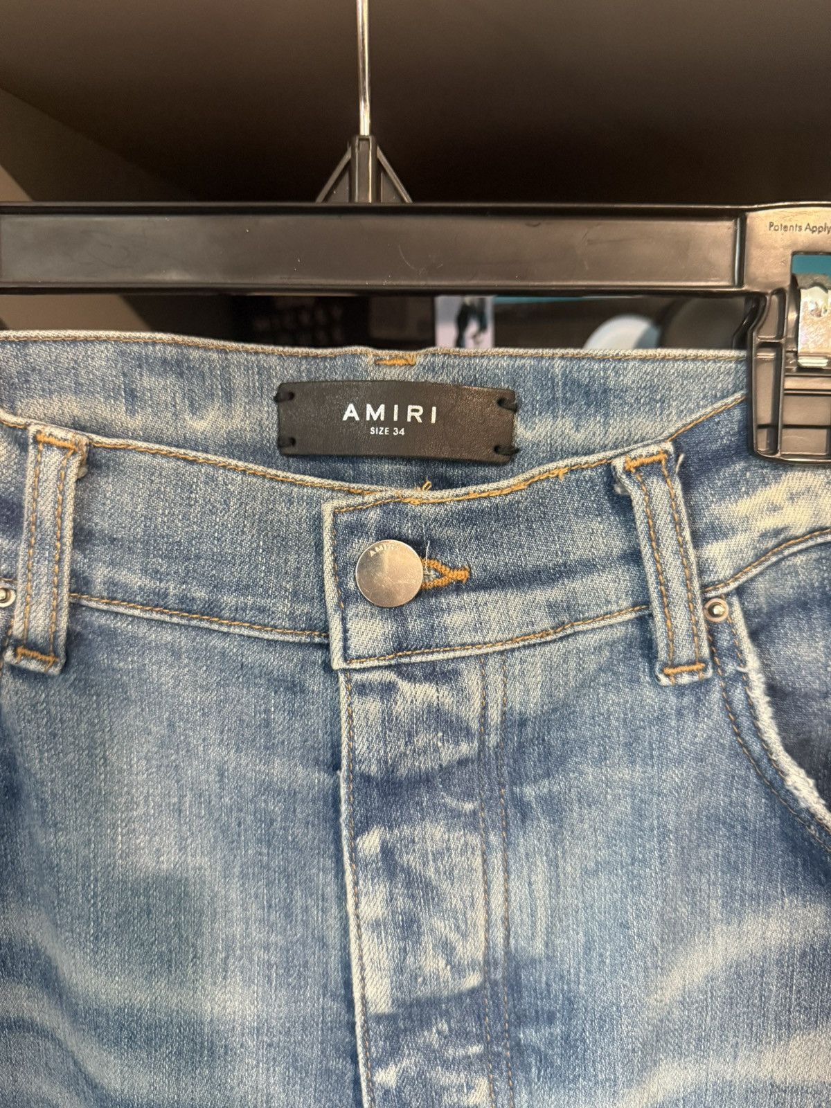 Amiri Amiri Distressed Dark Wash Tie-Dye Denim Size US 34 / EU 50 - 3 Thumbnail