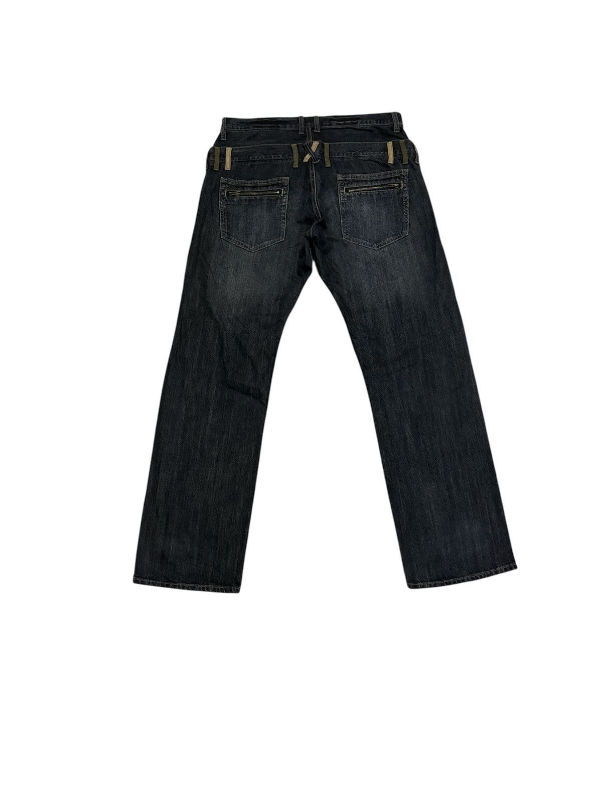 Japanese Brand Japanese High Quality Double Waist Jeans Distressed Denim Size US 34 / EU 50 - 10 Thumbnail