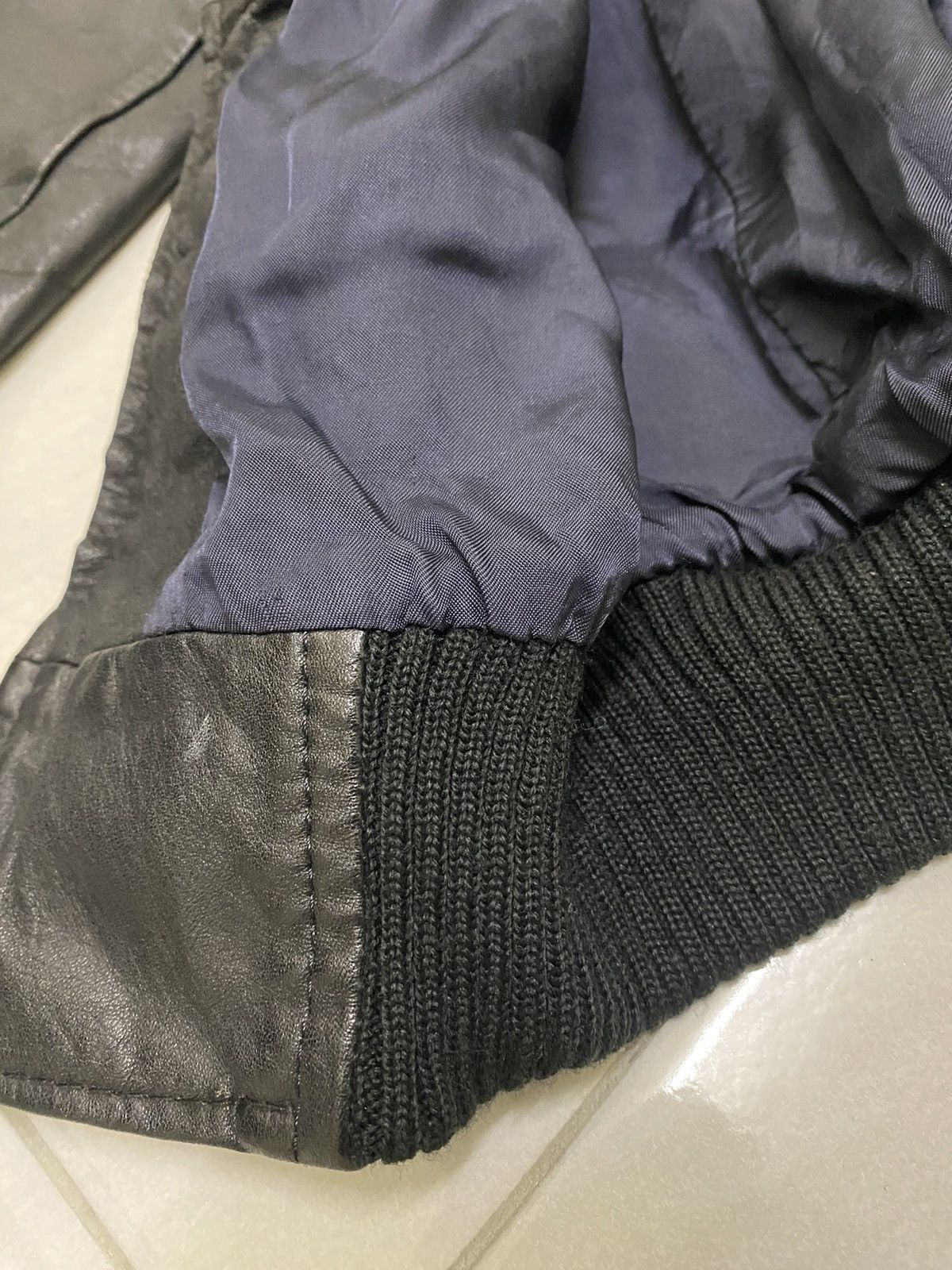 Designer × Japanese Brand × Vintage Vintage Leather Jacket Round neck luxury designers Size US M / EU 48-50 / 2 - 5 Thumbnail