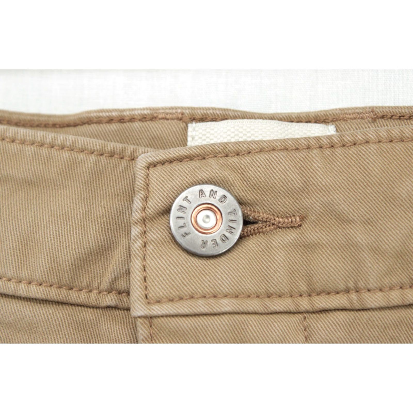 Huckberry Flint & Tinder Shorts Men 32 Khaki Stretch Flex Flat Chino Pockets 7" Regular Waist 32 Inseam Brown Cotton Spandex Size US 32 / EU 48 - 2 Thumbnail