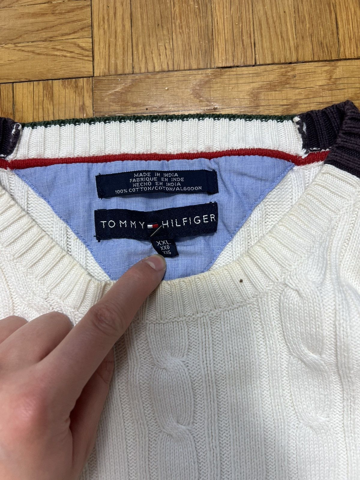 Tommy Hilfiger × Vintage Braid Sweater Tommy Hilfiger vintage 90’s Size US XXL / EU 58 / 5 - 4 Thumbnail