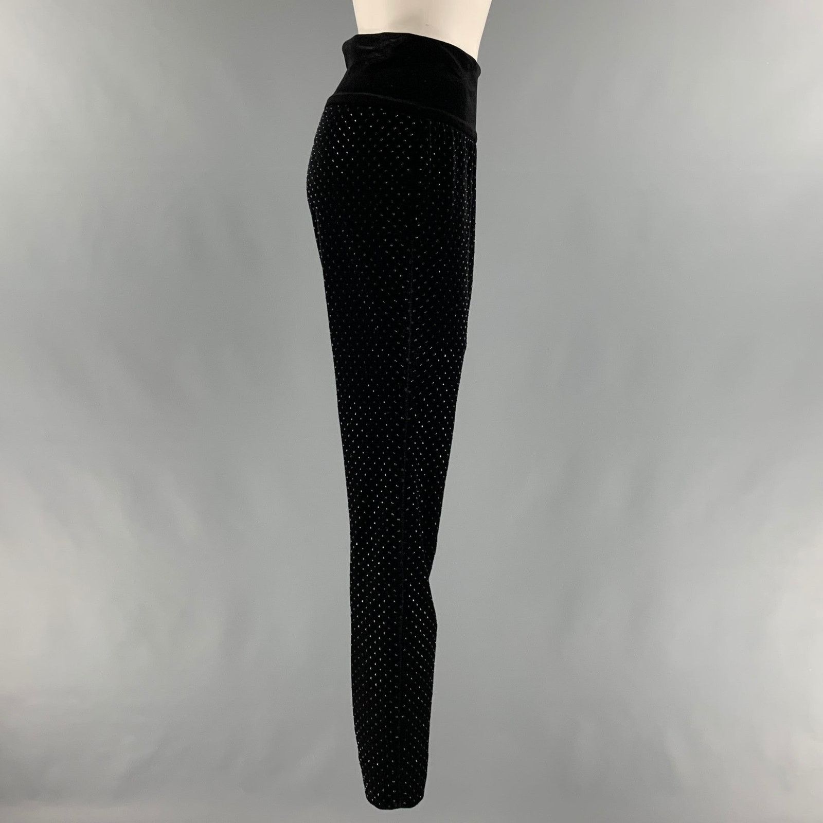 Akris AKRIS Size 10 Black Polyester Beaded Dress Pants Size 32" / US 10 / IT 46 - 3 Thumbnail