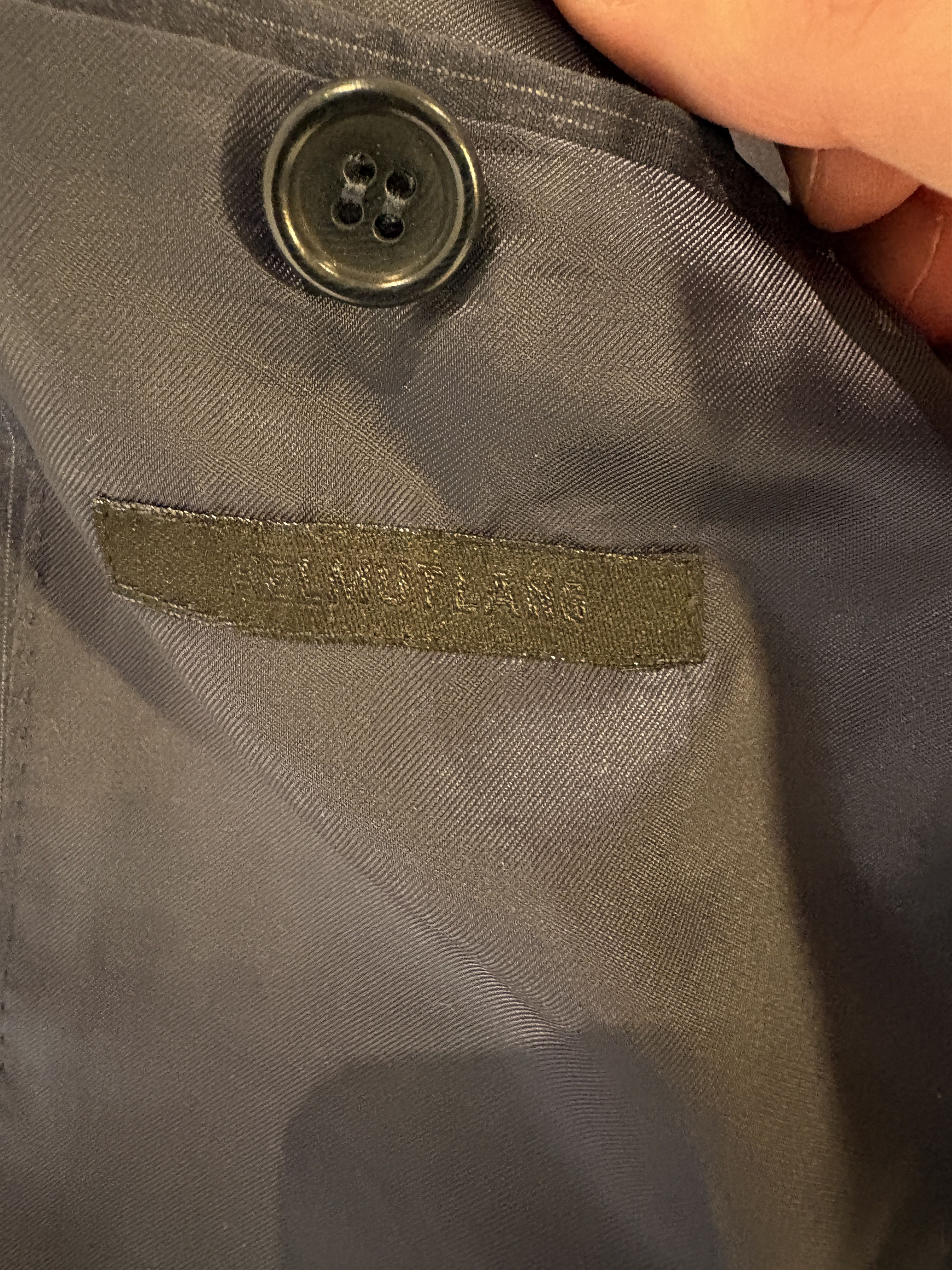 Helmut Lang 02 Blue Pinstripe Suit Size 48R - 5 Thumbnail