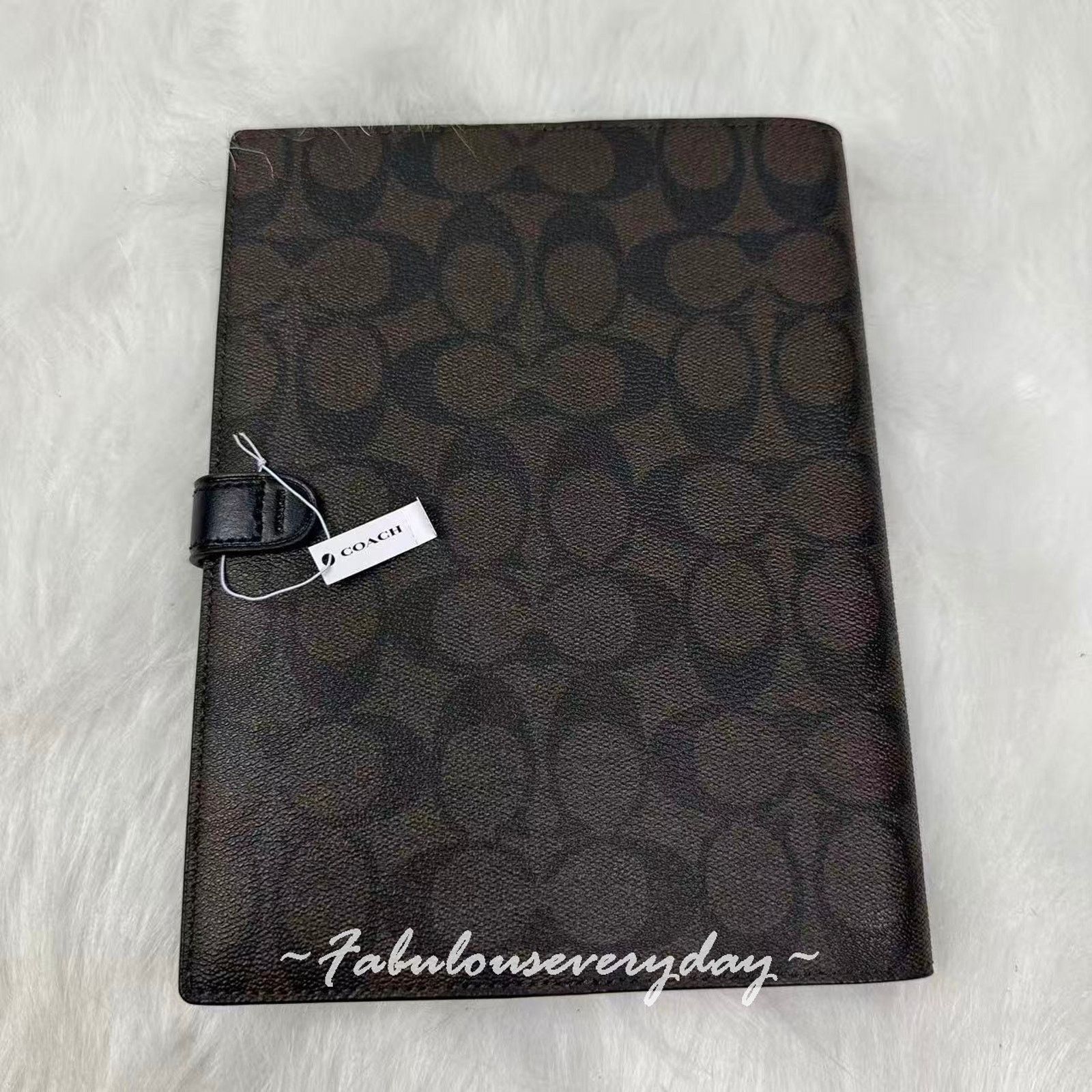 Coach Coach Notebook In Signature Canvas In Brown Black 222 NWT Size ONE SIZE - 2 Thumbnail
