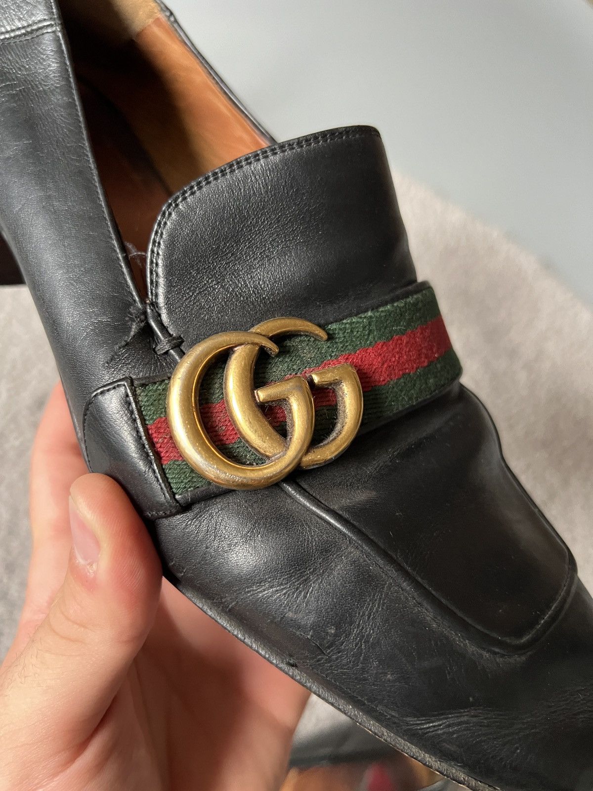Gucci Gucci Leather Loafers with Double G Size US 6 / EU 39 - 10 Thumbnail