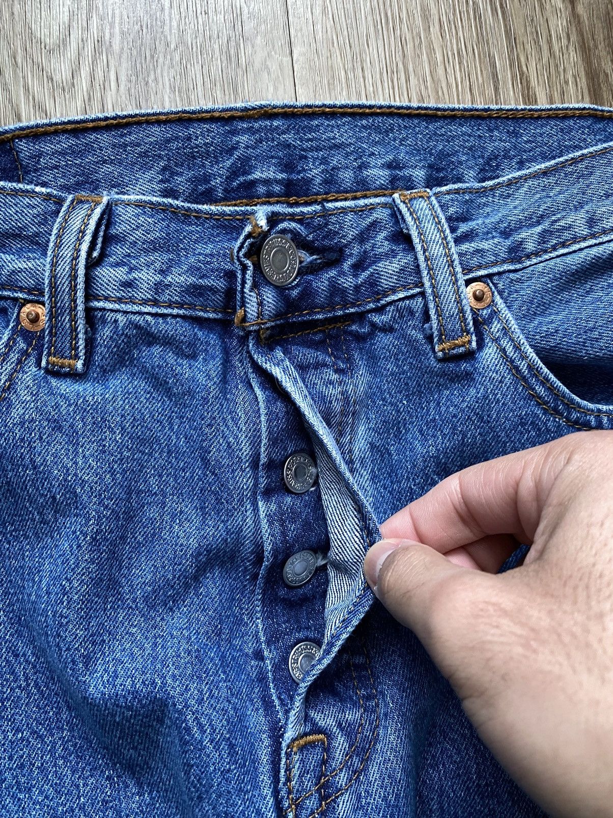Levi's Levis 501 Blue Denim Jeans Size US 31 - 5 Thumbnail
