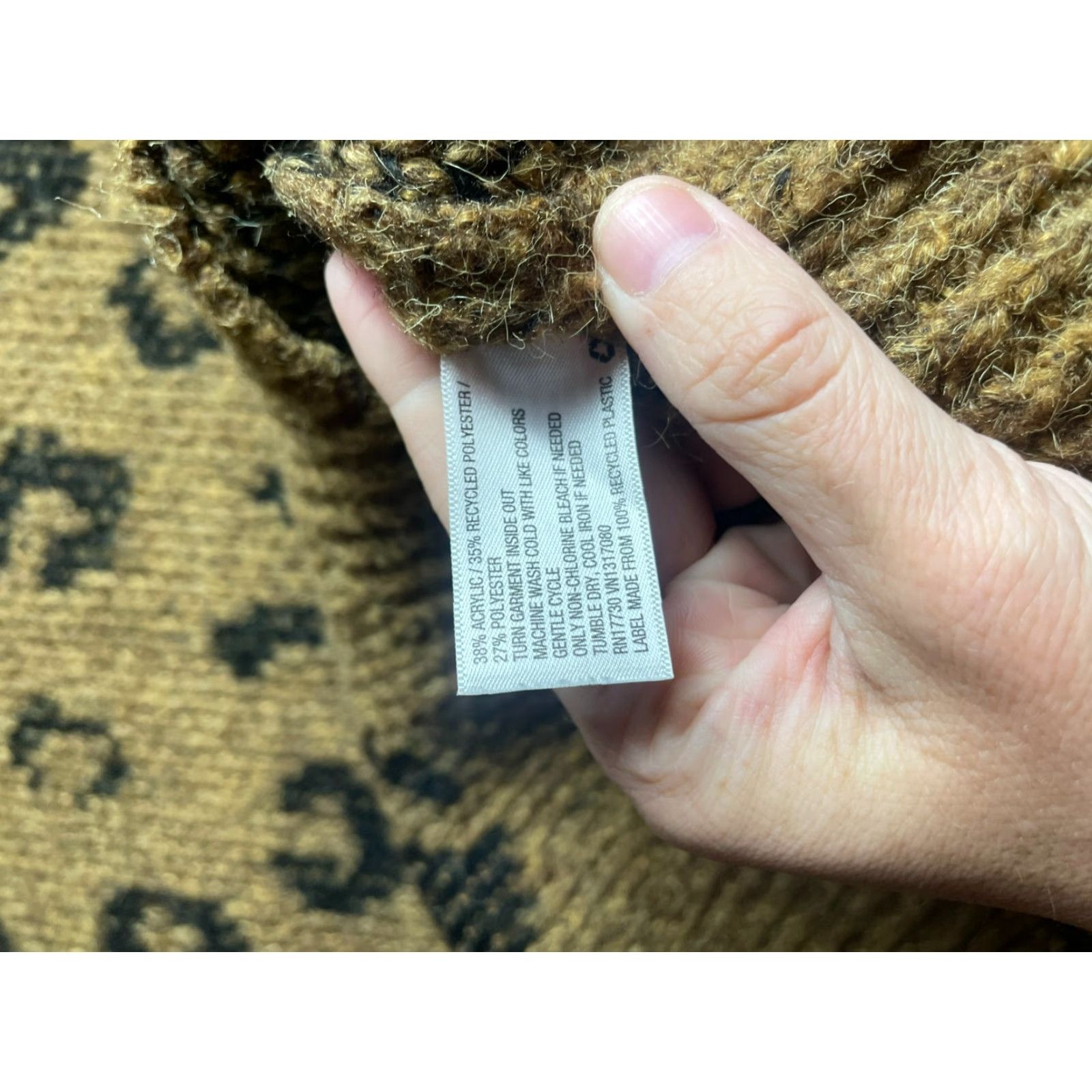 Vintage Universal Thread Sweater Women's Size Medium Brown Black Cheetah print Size M / US 6-8 / IT 42-44 - 6 Thumbnail