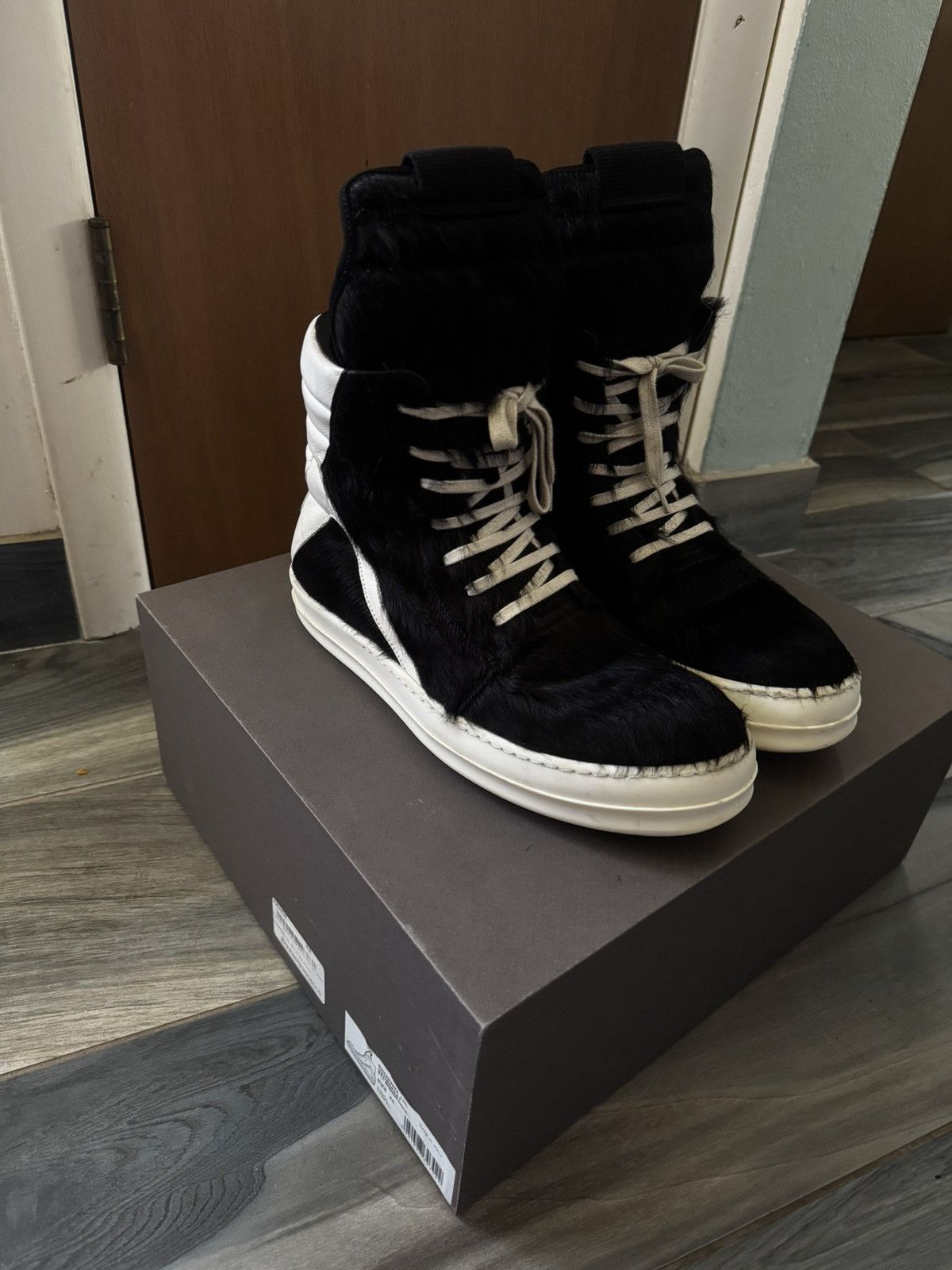 Rick Owens Rick Owens Pony hair Geobaskets Size US 9 / EU 42 - 1 Thumbnail