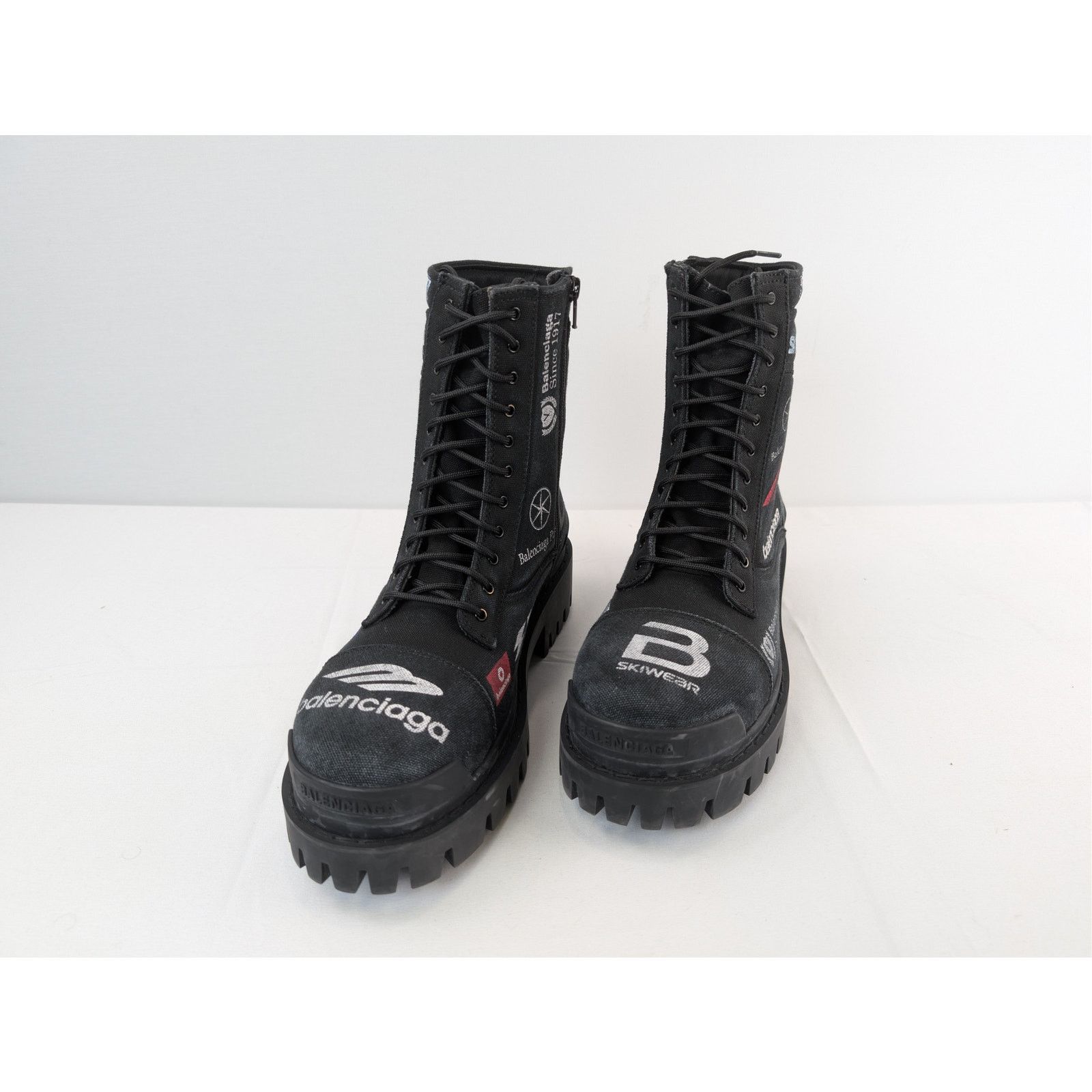 Balenciaga o1rshd1 Q:2 / Combat Strike L20 Cotton Canvas/Print Boot Size US 12 / EU 45 - 8 Thumbnail