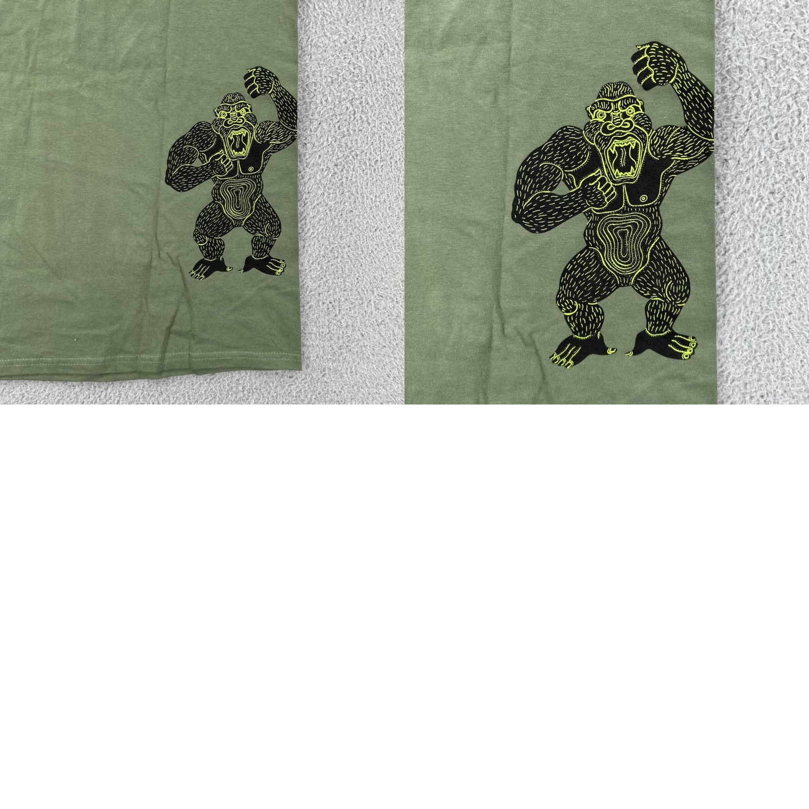 Hanes VINTAGE Hanes Beefy-T Mens L Green Shirt Y2K Art Tee Godzilla King Kong Graphic Size US L / EU 52-54 / 3 - 10 Thumbnail