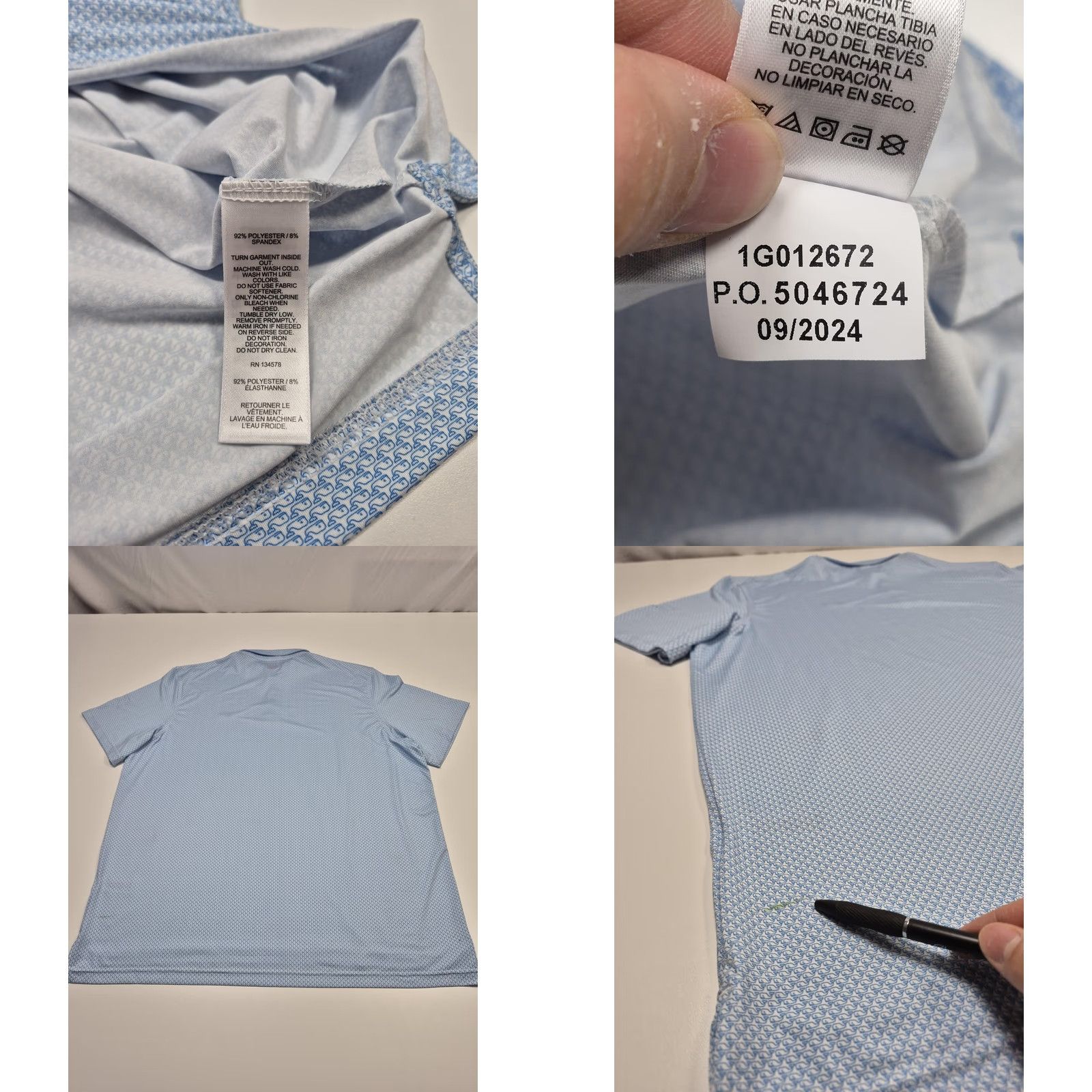 Vineyard Vines Vineyard Vines On-The-Go Sankaty Polo Shirt Mens 2XL Blue Whale AOP Golf Size US XXL / EU 58 / 5 - 8 Thumbnail