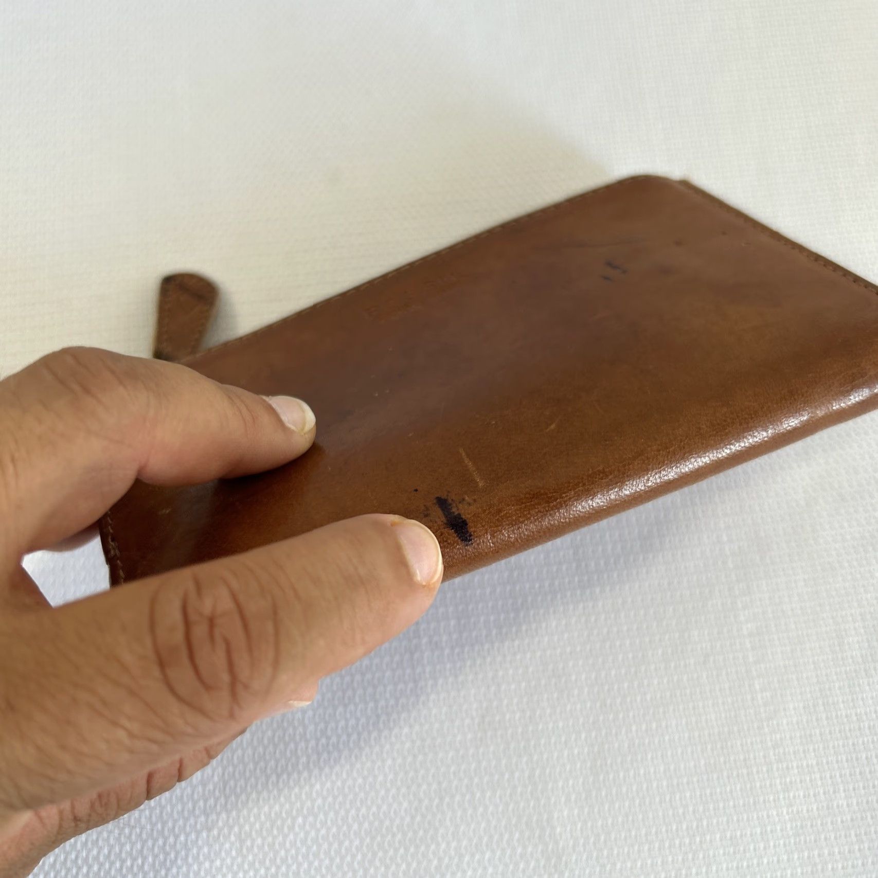 Fossil Fossil Wallet Tooled Tri-fold Floral Brown Leather Wallet Women 90s Bohemian Flower Hippie Western Boho Credit Card Folding Brown Wallet Size ONE SIZE - 4 Thumbnail