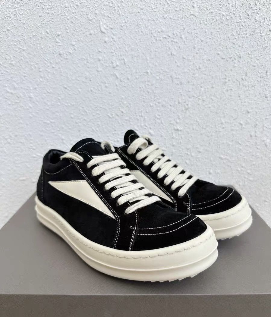 Rick Owens Rick Owens 24SS women's velvet suede Vans-inspired shoes Size US 7 / IT 37 - 1 Thumbnail