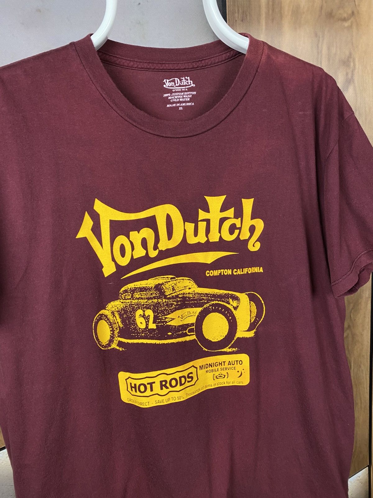 Von Dutch 🚘T-Shirt Von Dutch Hot Rods Car Compton California Tee🚘 Size US XL / EU 56 / 4 - 2 Thumbnail