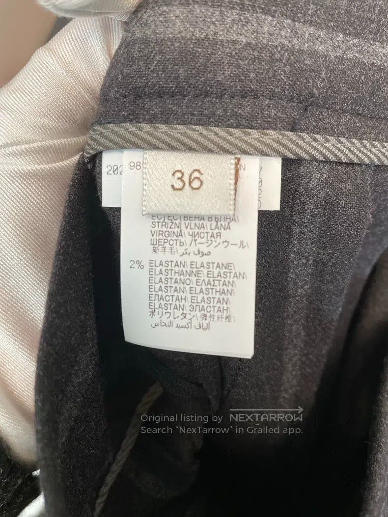 Brunello Cucinelli Brunello Cucinelli Black and Grey Striped New Wool Wide-Le Size 24" / US 00 / IT 34 - 7 Thumbnail