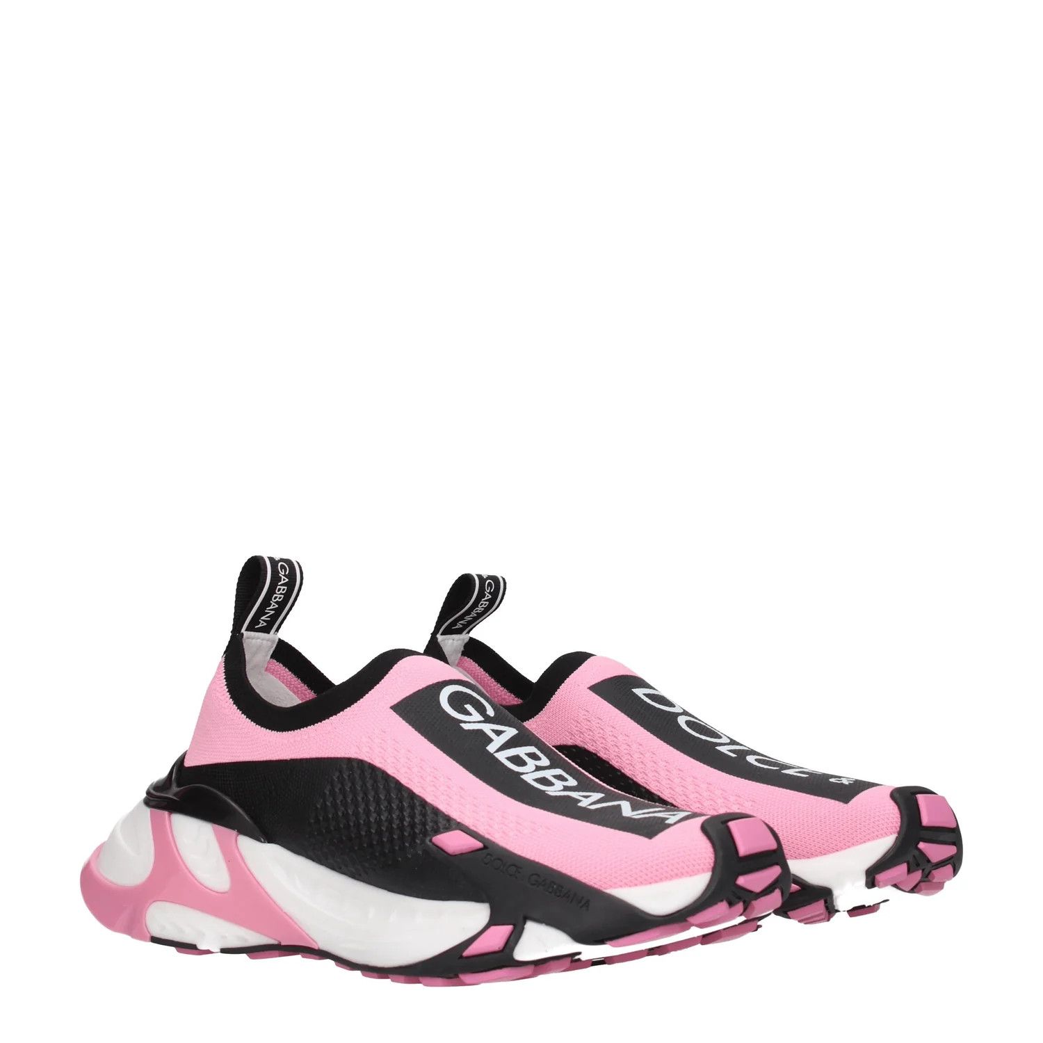 Dolce & Gabbana ob1o1e1124 Fabric Sneakers in Pink Black Size US 6 / IT 36 - 2 Thumbnail