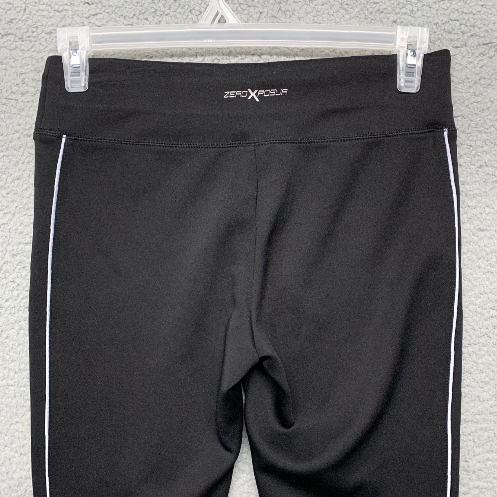 Vintage ZX Sport Women’s Capri Athletic Pants Sz S Black White Stripe Stretch Drawstring Size 28" / US 6 / IT 42 - 5 Thumbnail