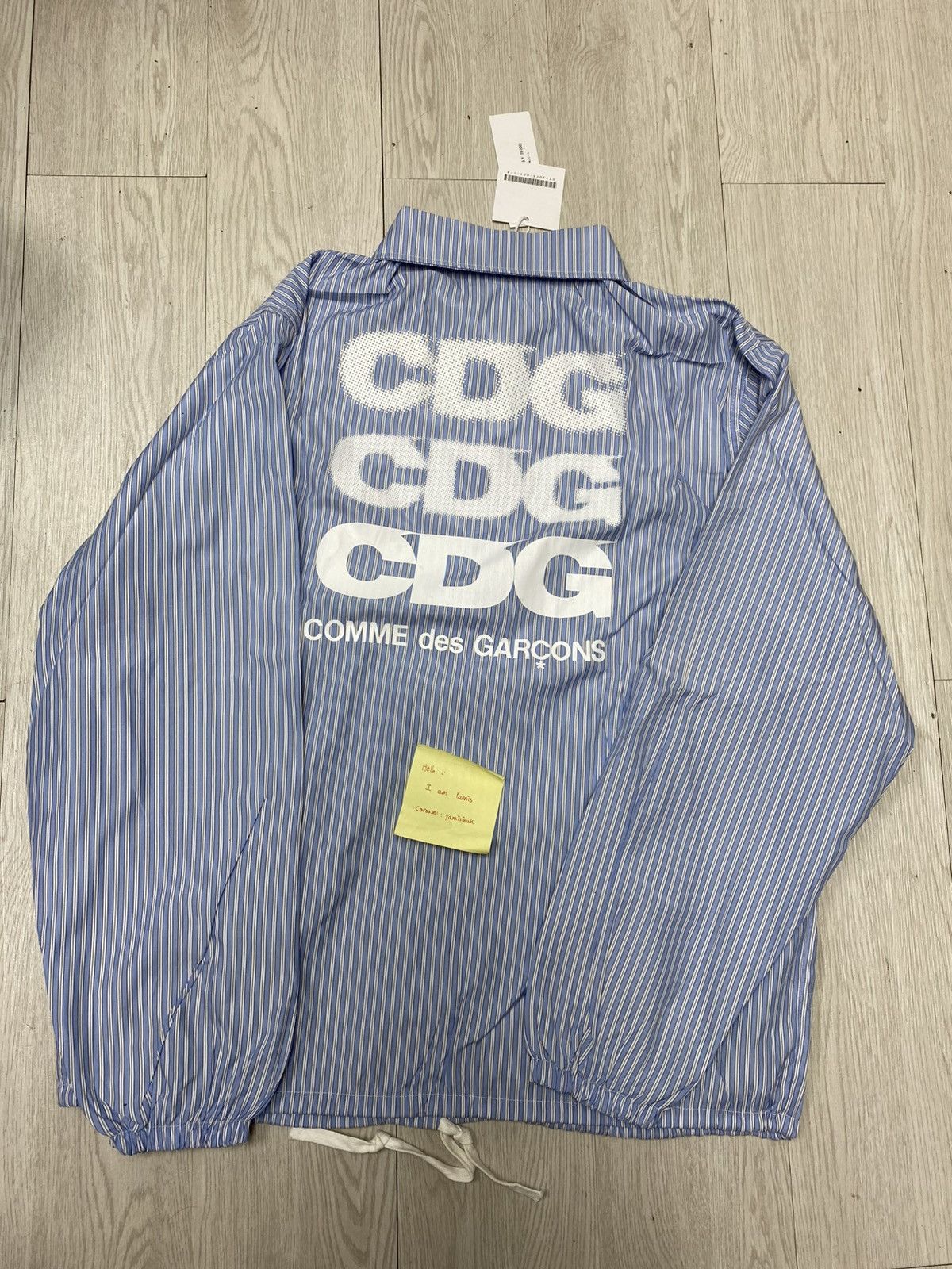 CDG by Comme des Garcons CDG BLUE STRIPE CLASSIC COACH JACKET Size US M / EU 48-50 / 2 - 2 Thumbnail