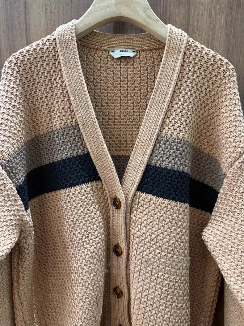 Fendi Fendi Khaki Colorblock Knit Cardigan Size S / US 4 / IT 40 - 3 Thumbnail