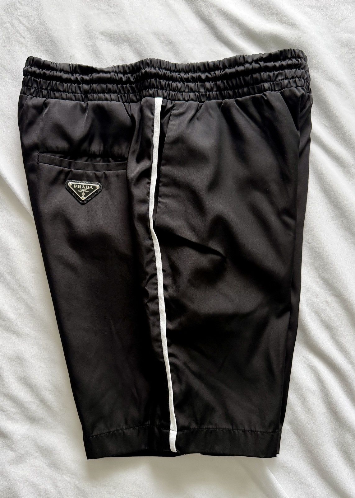 Prada PRADA Nylon Bermuda Shorts with White Piping Size 27" / US 4 / IT 40 - 1 Thumbnail