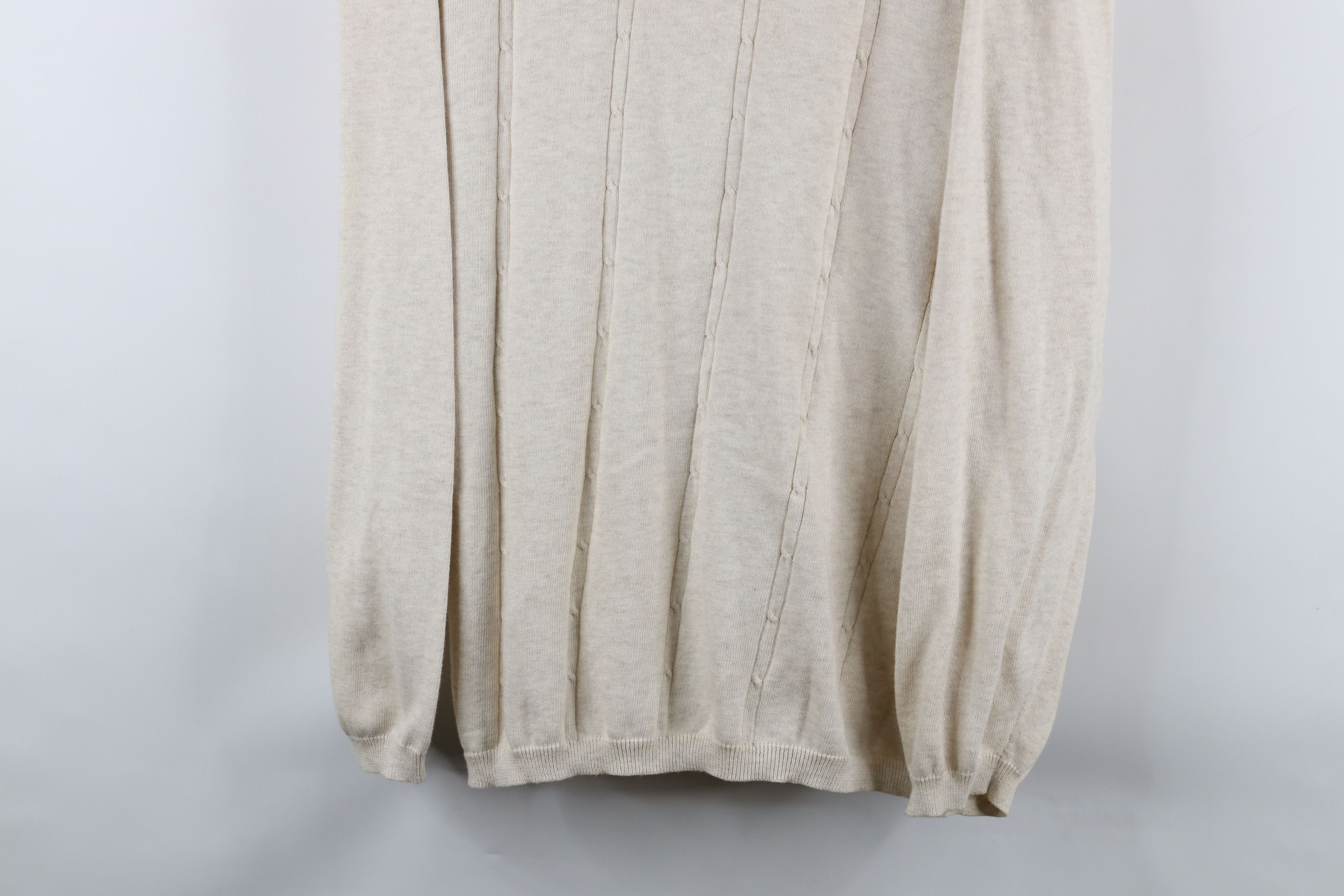 Vintage Vintage 90s Streetwear Knit Collared Pullover Sweater Beige Size US XXL / EU 58 / 5 - 3 Thumbnail