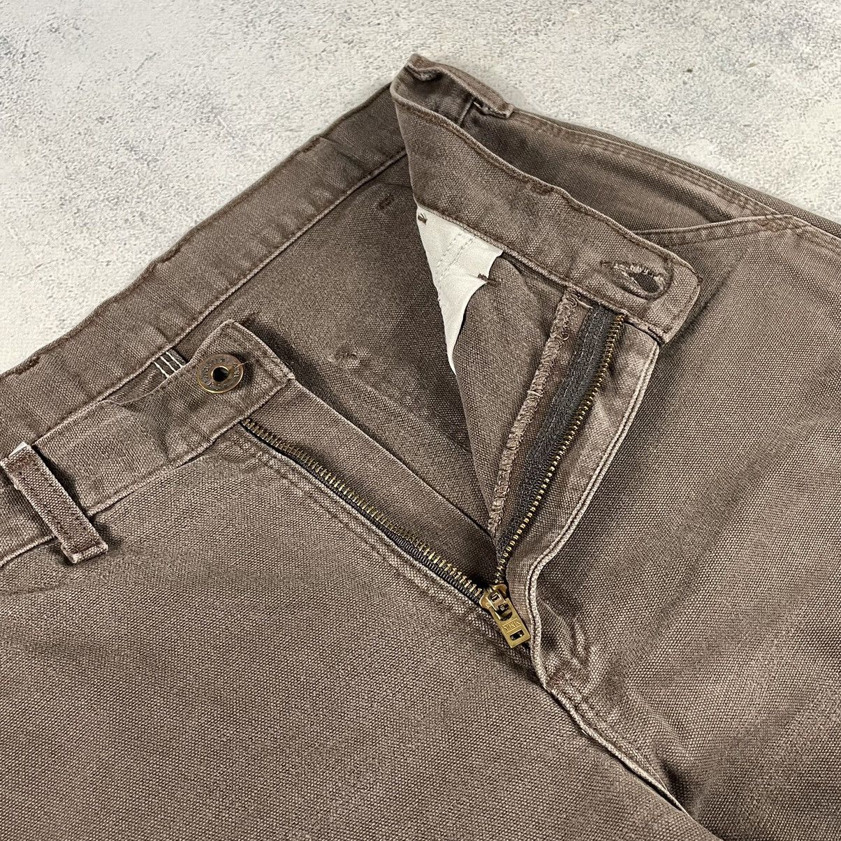 Carhartt × Vintage VTG CARHARTT BROWN CANVAS DOUBLE KNEE CARPENTER PANTS Size US 32 / EU 48 - 8 Thumbnail