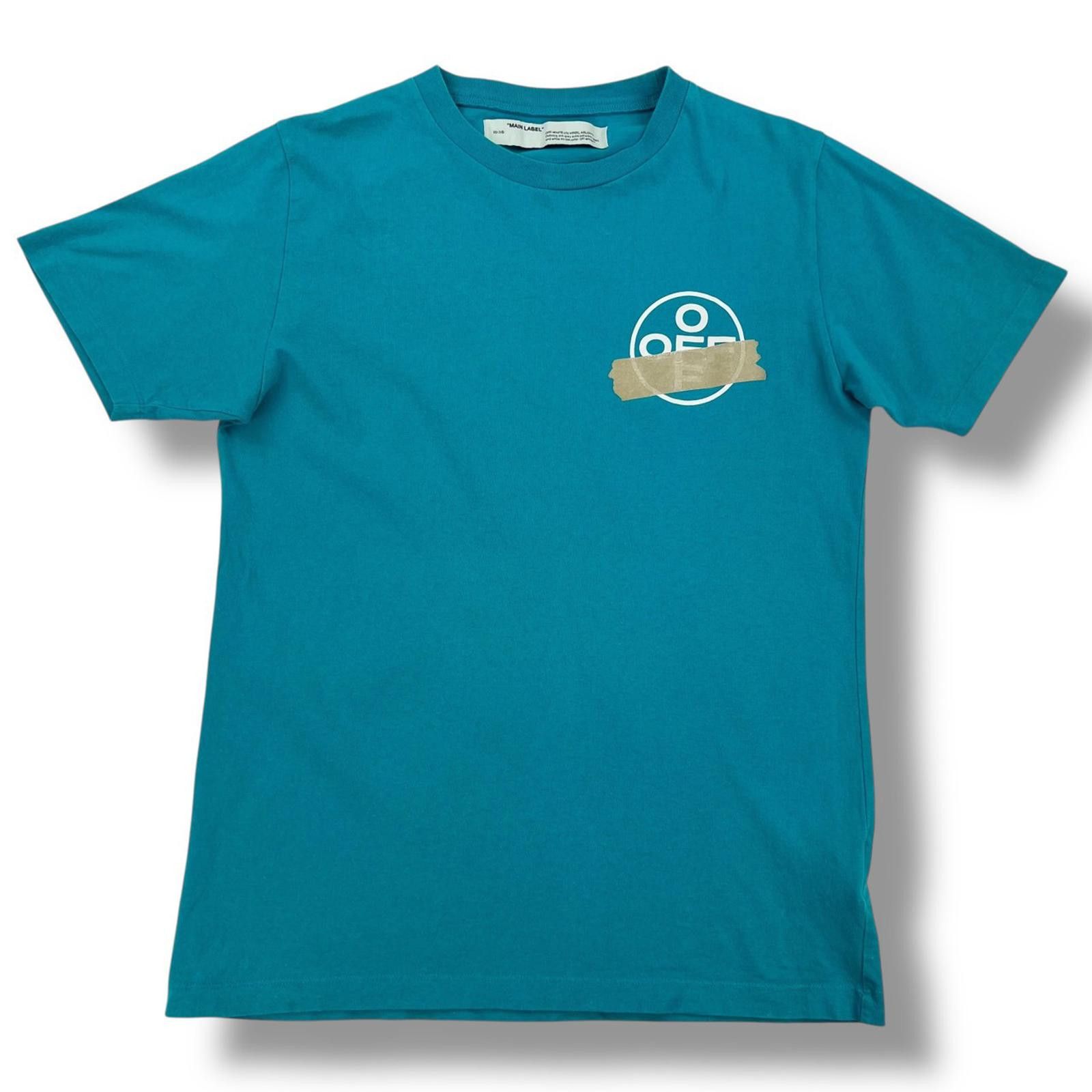 Off-White Off-White Tape Arrows Teal T Shirt Size US M / EU 48-50 / 2 - 3 Thumbnail