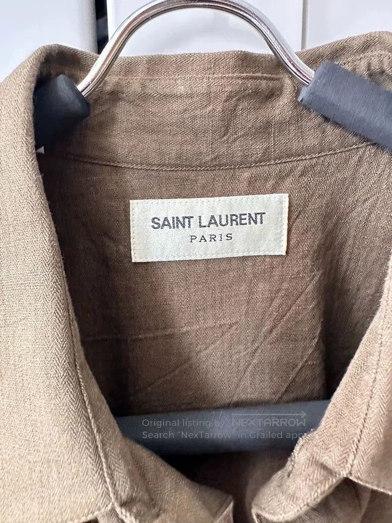 Saint Laurent Paris SAINT LAURENT Paris Brown Short-Sleeve Shirt. Size US M / EU 48-50 / 2 - 6 Thumbnail