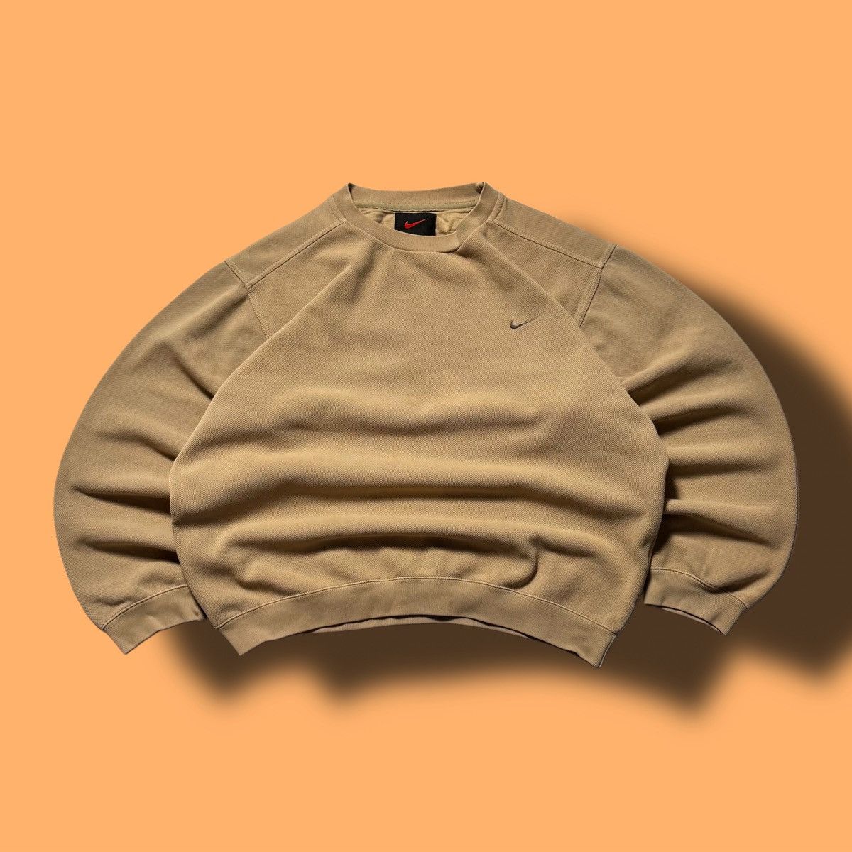 Nike × Vintage 00s Nike Vintage Mini Swoosh Oversize Sweatshirt Boxy Y2K Size US M / EU 48-50 / 2 - 1 Thumbnail