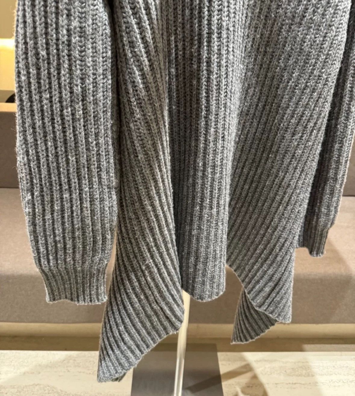 Balenciaga BALENCIAGA premium grey scarf sweater 2412-Nextarrow Size US S / EU 44-46 / 1 - 3 Thumbnail