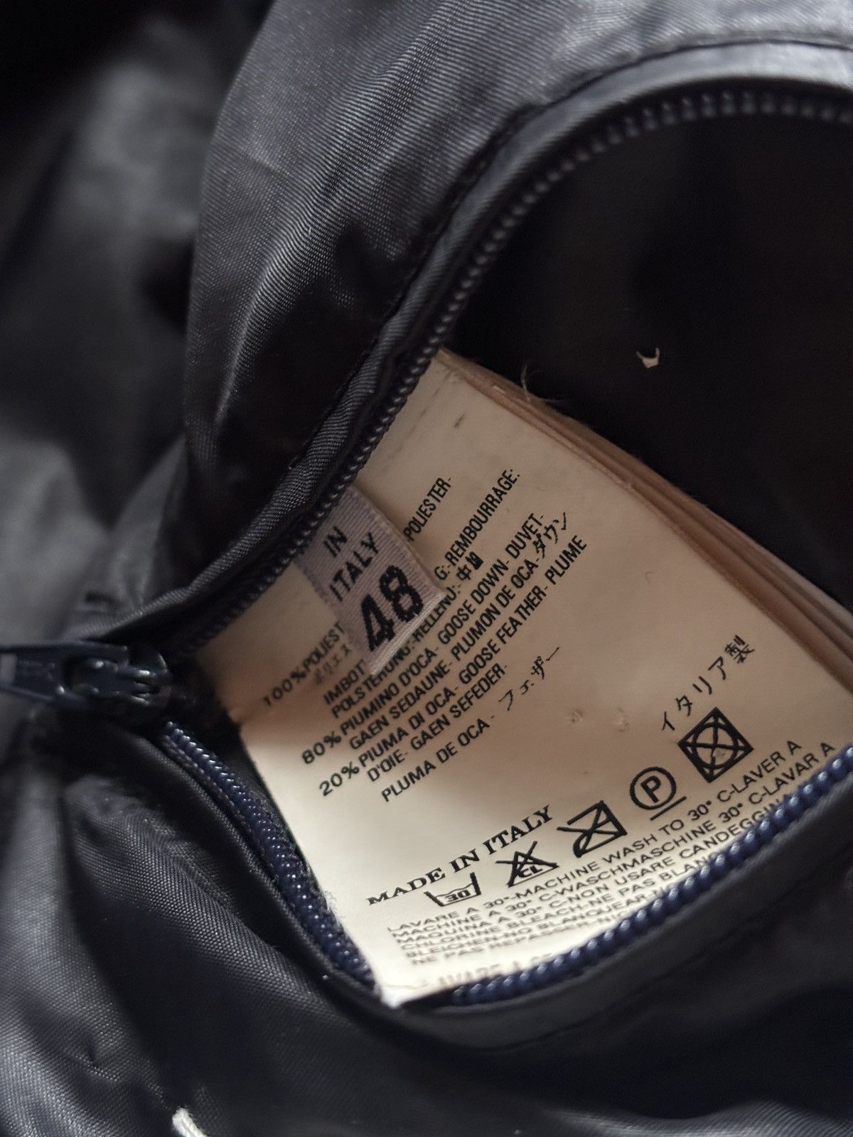 Maison Margiela AW08 Maison Margiela Navy Down Puffer Jacket Size US M / EU 48-50 / 2 - 8 Thumbnail