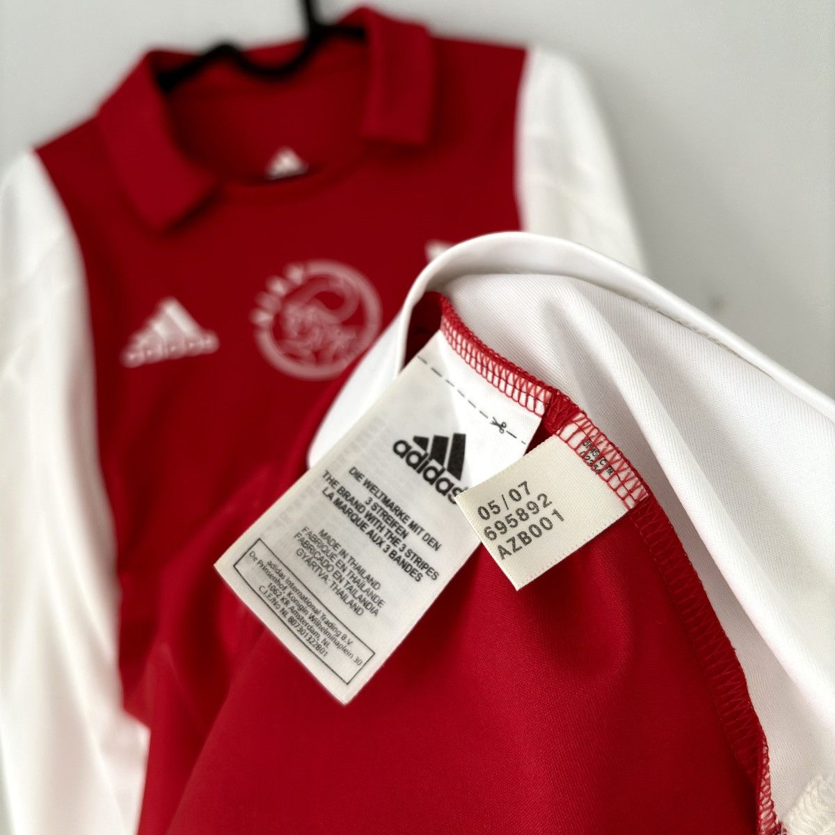 Adidas × Vintage 2007 2008 Ajax Netherlands Adidas Vintage Home Soccer Jersey Size US M / EU 48-50 / 2 - 9 Thumbnail